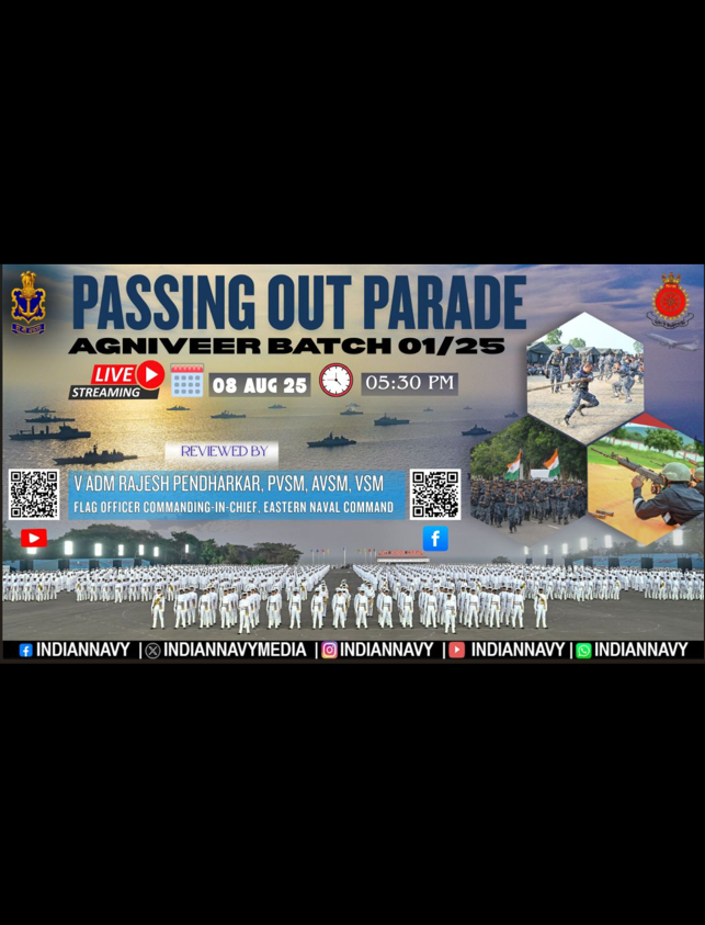 Passing Out Parade Of 01/25 Batch of Agniveers at INS Chilka
