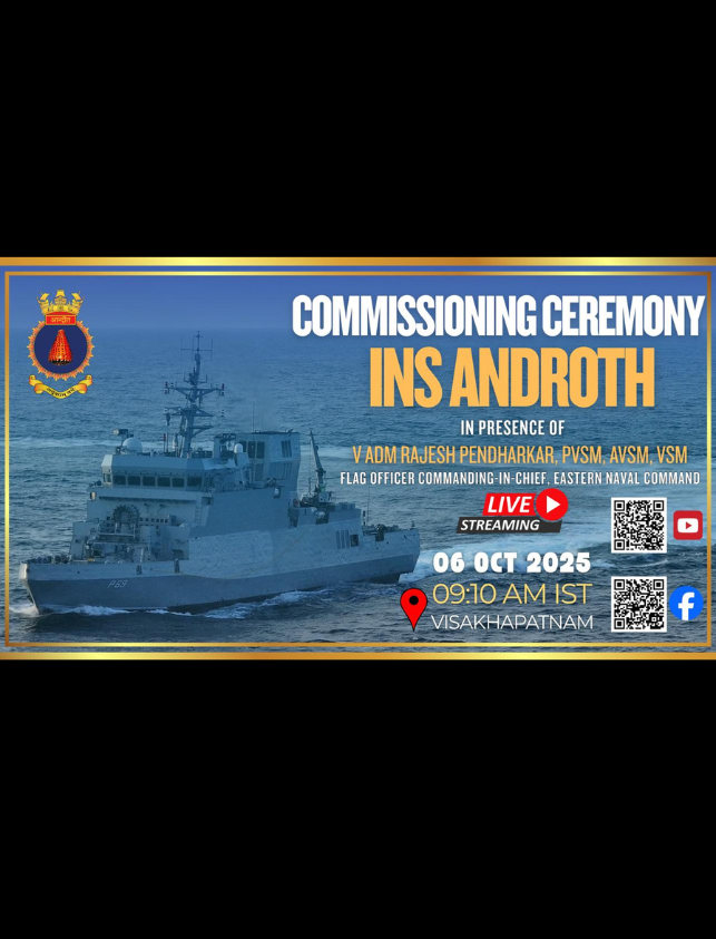  COMMISSIONING CEREMONY INS ANDROTH