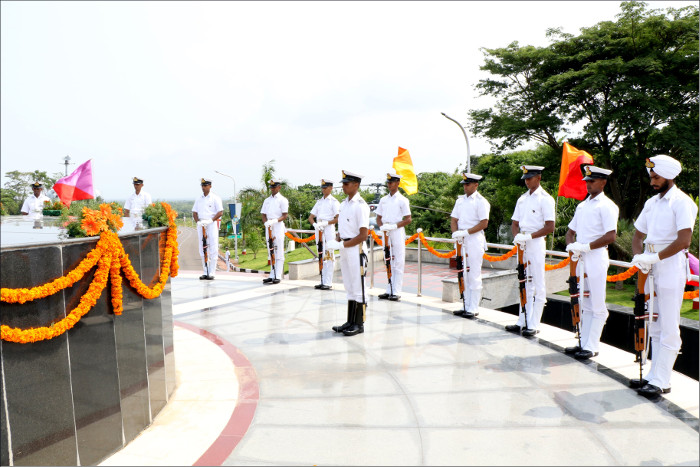 Wreath Laying Ceremony Conducted as Part of Passing Out Activities at Indian Naval Academy, Ezhimala