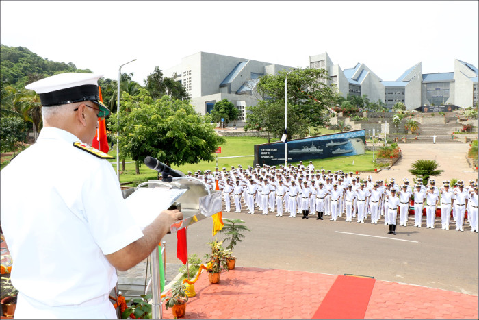 Wreath Laying Ceremony Conducted as Part of Passing Out Activities at Indian Naval Academy, Ezhimala