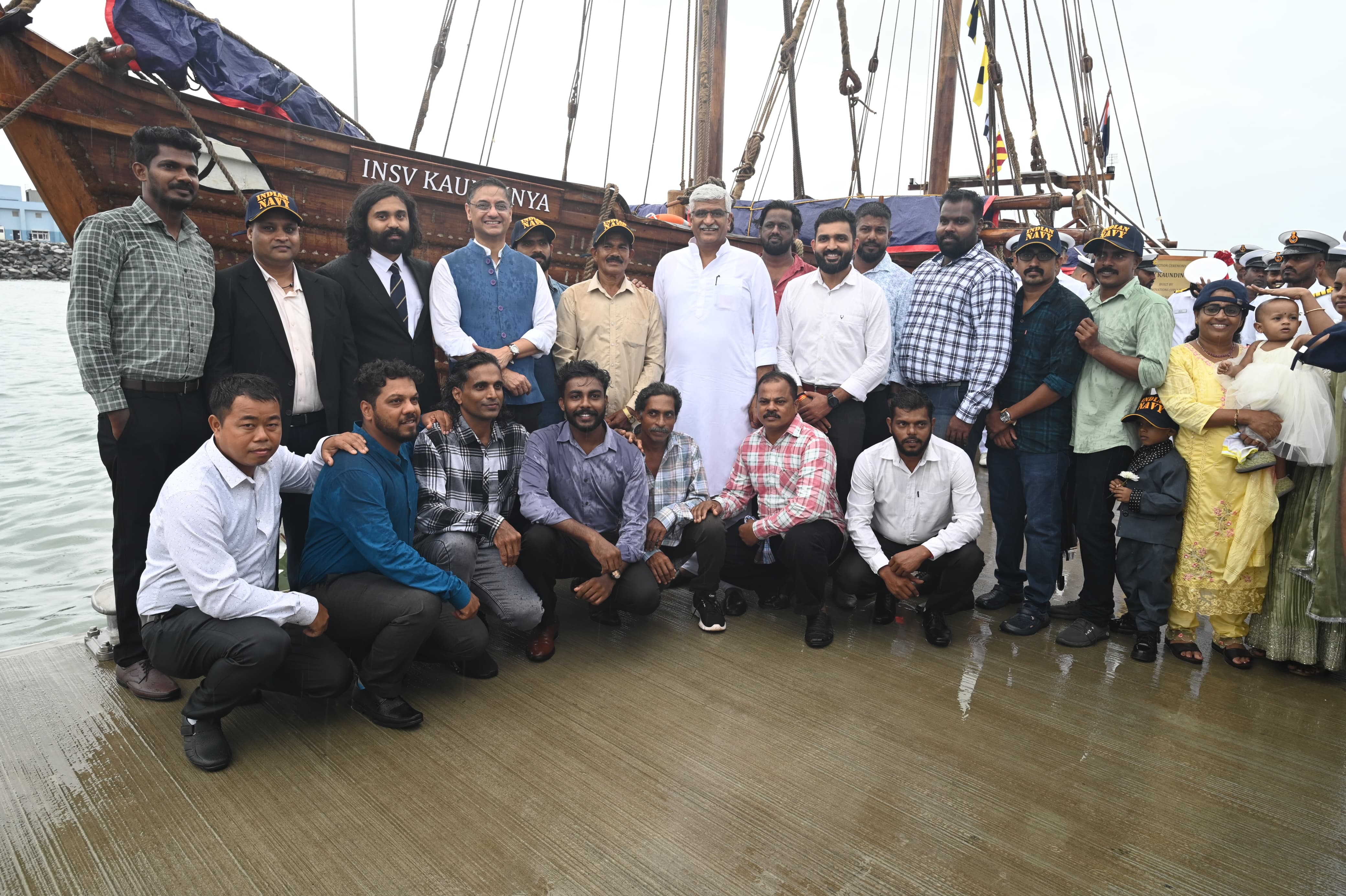 TRADITIONALLY BUILT ‘ANCIENT STITCHED SHIP’ INDUCTED INTO THE INDIAN NAVY AS INSV KAUNDINYA