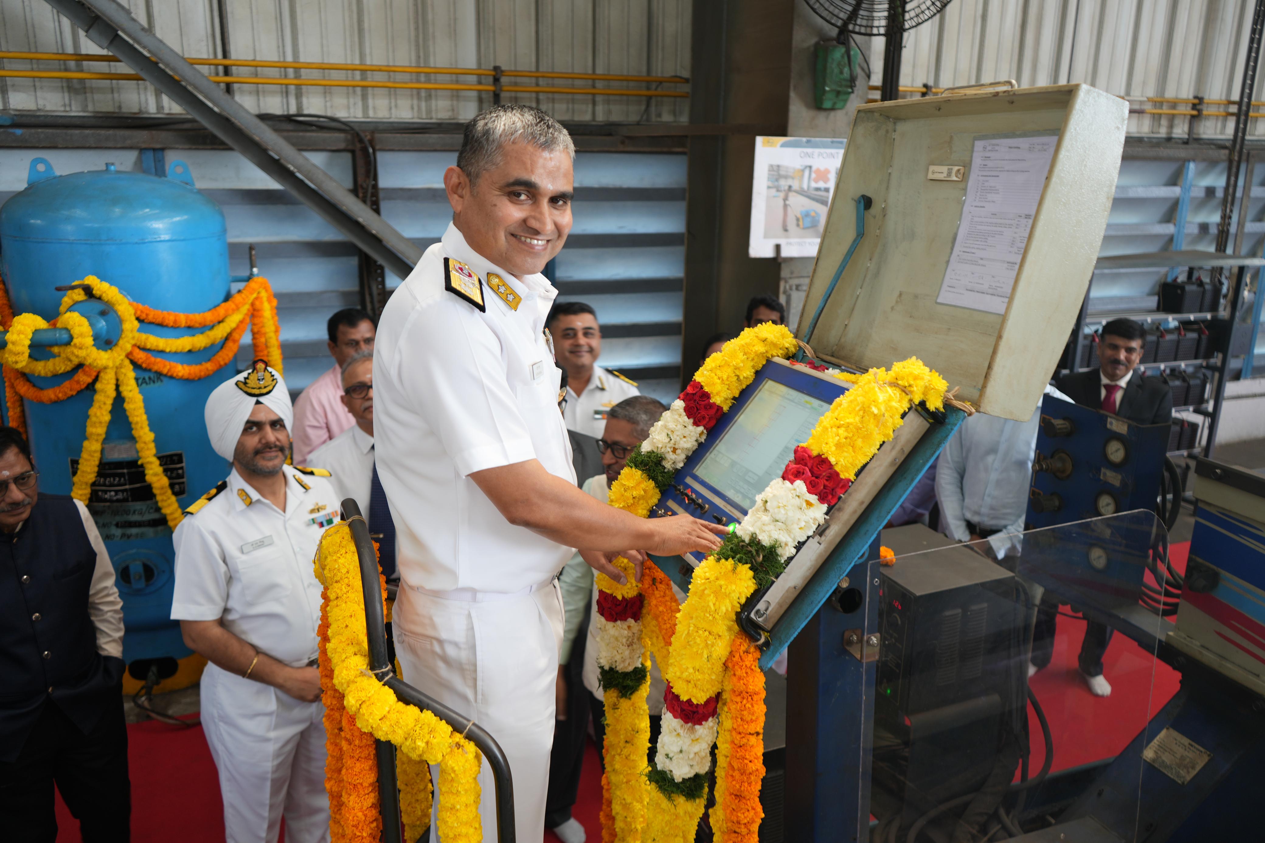 STEEL CUTTING OF THIRD FLEET SUPPORT SHIP FOR INDIAN NAVY