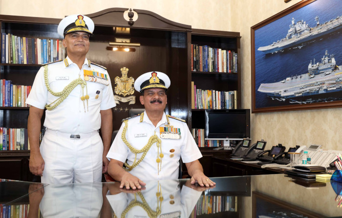 Admiral Dinesh K Tripathi PVSM, AVSM, NM Assumes Command of The Indian Navy As 26th Chief of The Naval Staff