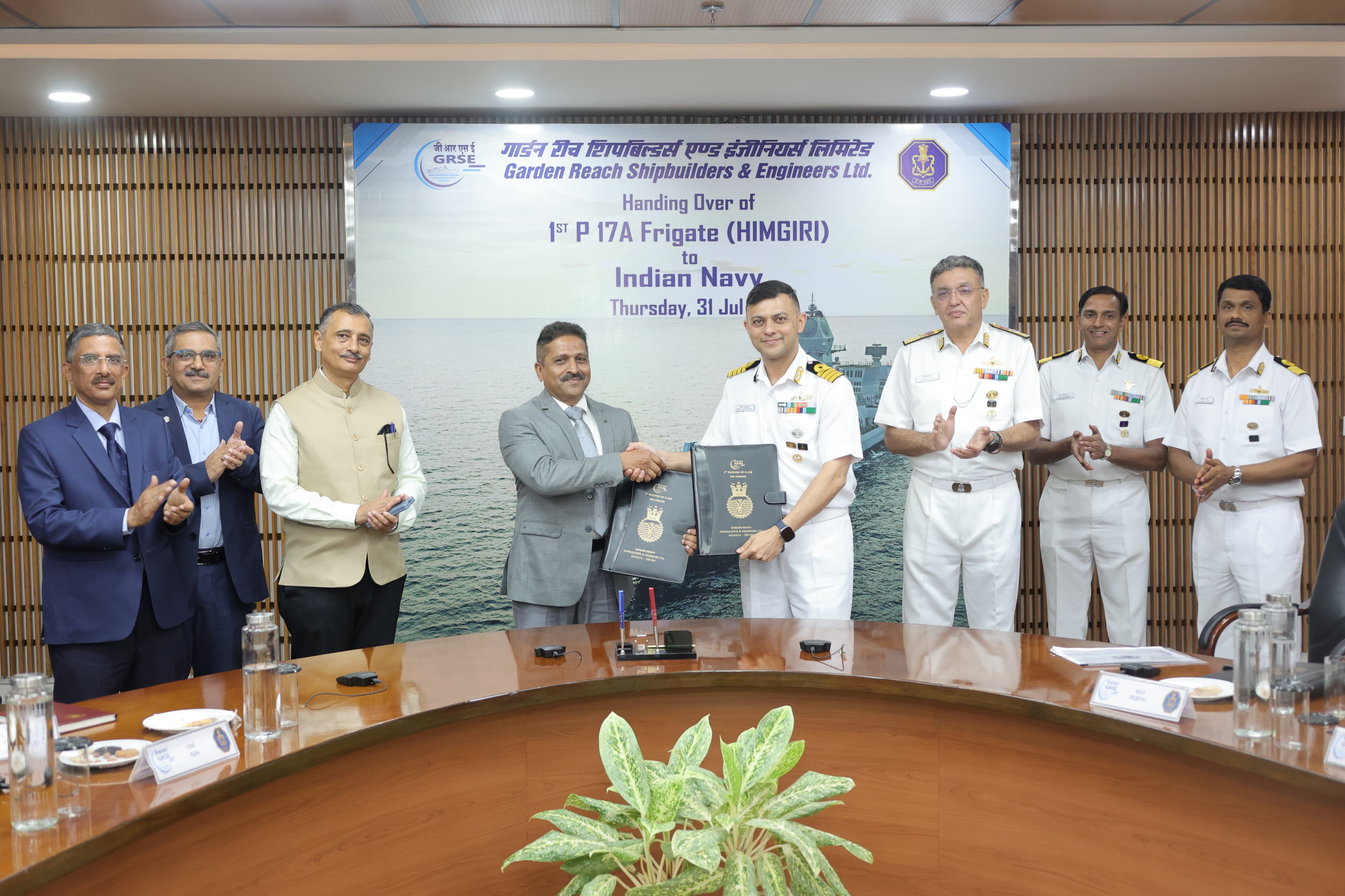 PROJECT 17A INDIGENOUS ADVANCED STEALTH FRIGATE HIMGIRI DELIVERED TO INDIAN NAVY
