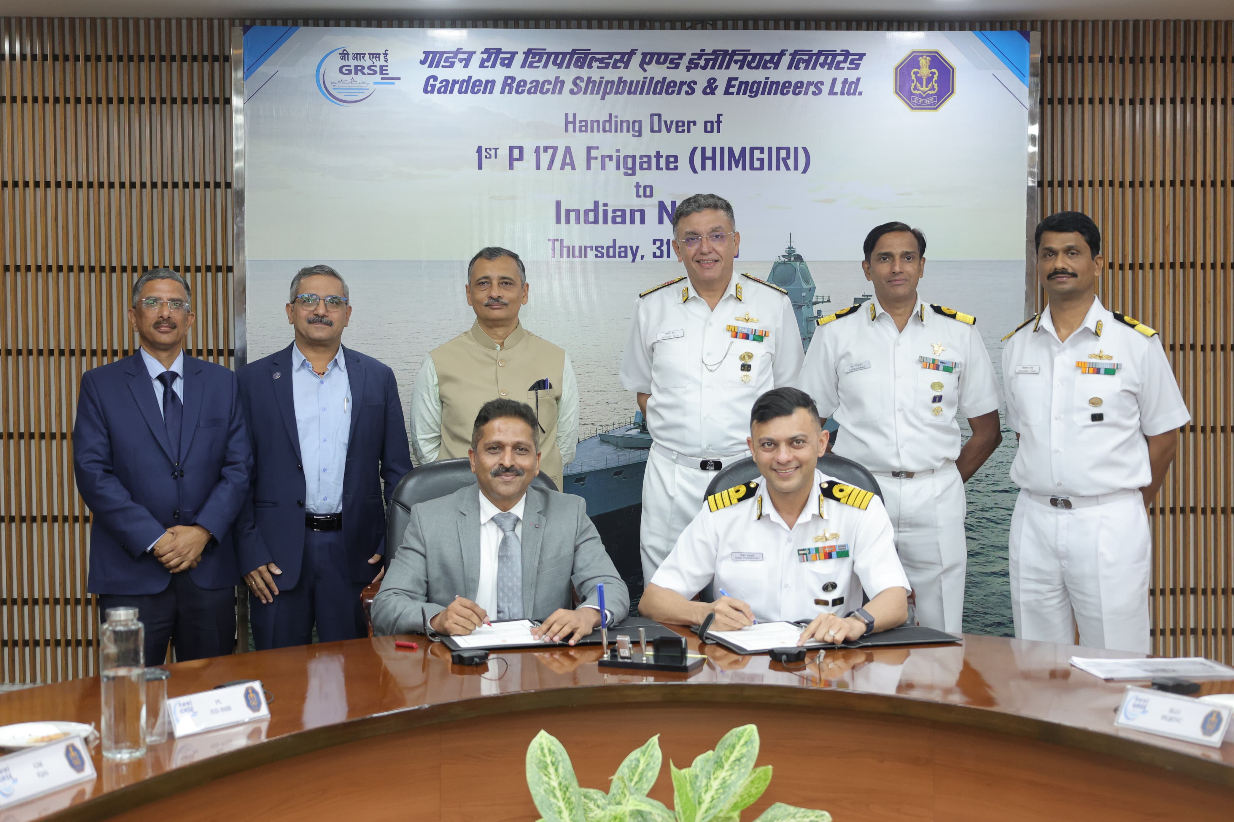 PROJECT 17A INDIGENOUS ADVANCED STEALTH FRIGATE HIMGIRI DELIVERED TO INDIAN NAVY