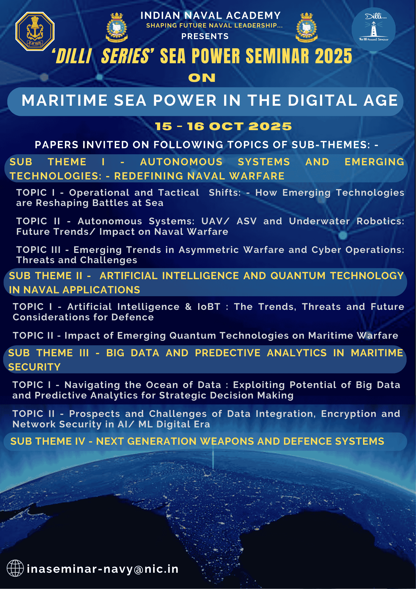 ‘DILLI SERIES' SEA POWER SEMINAR-2025 AMPLIFYING INFORMATION