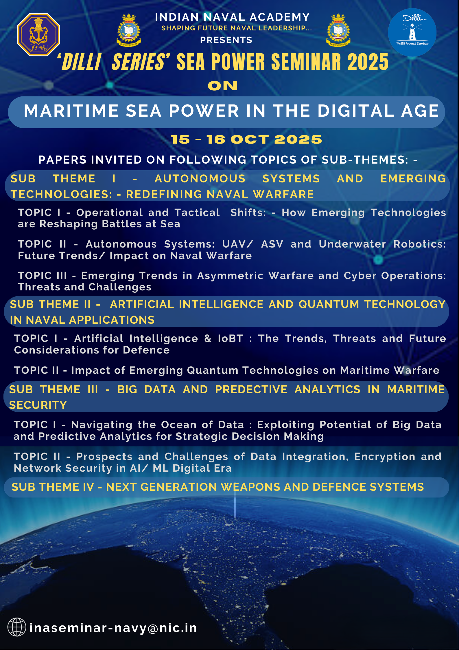 डिली श्रृंखला समुद्री शक्ति सेमिनार 25  डिजिटल युग में समुद्री शक्ति