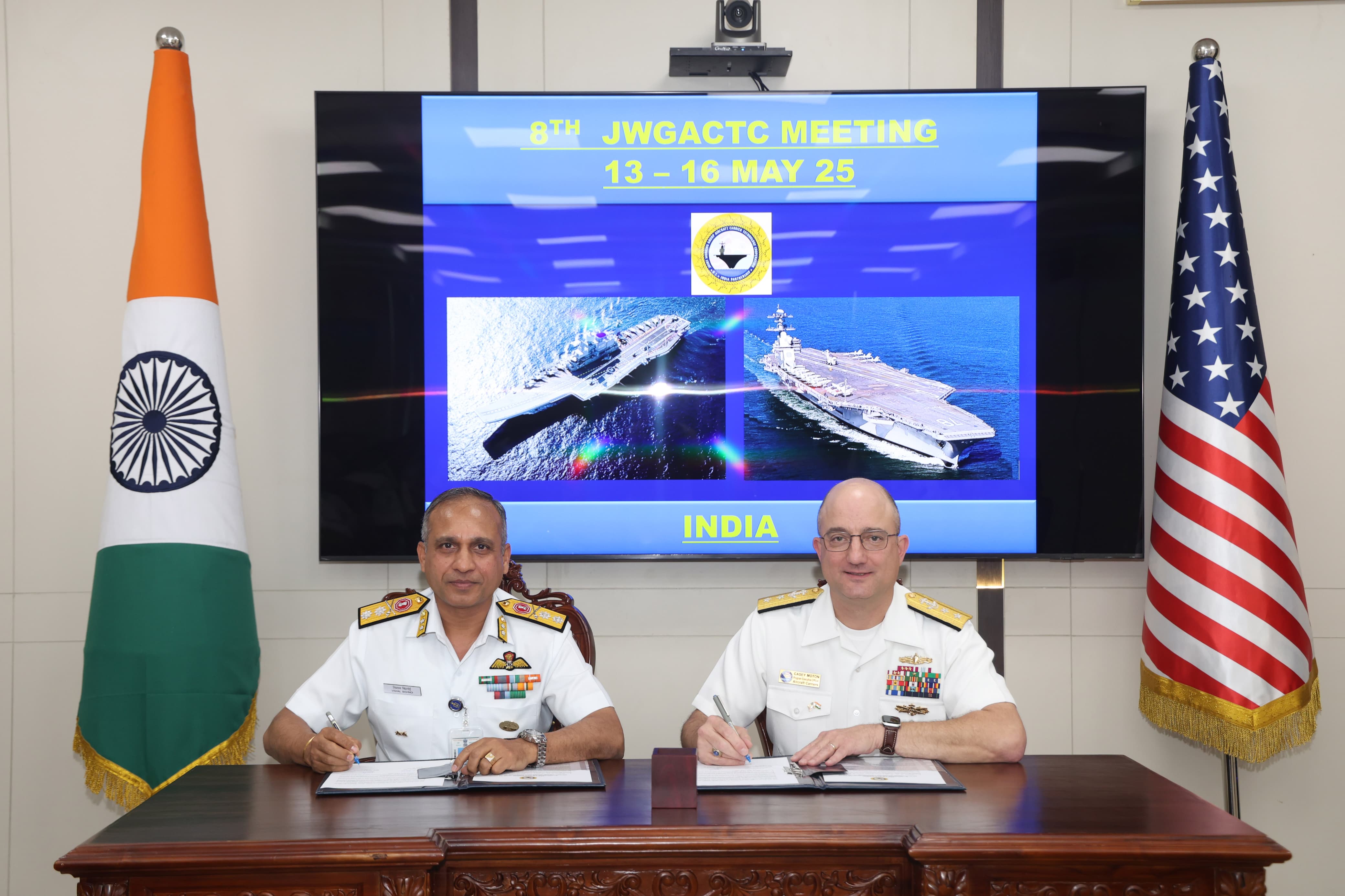 8TH MEETING OF THE INDIA – US JOINT WORKING GROUP ON AIRCRAFT CARRIER TECHNOLOGY COOPERATION