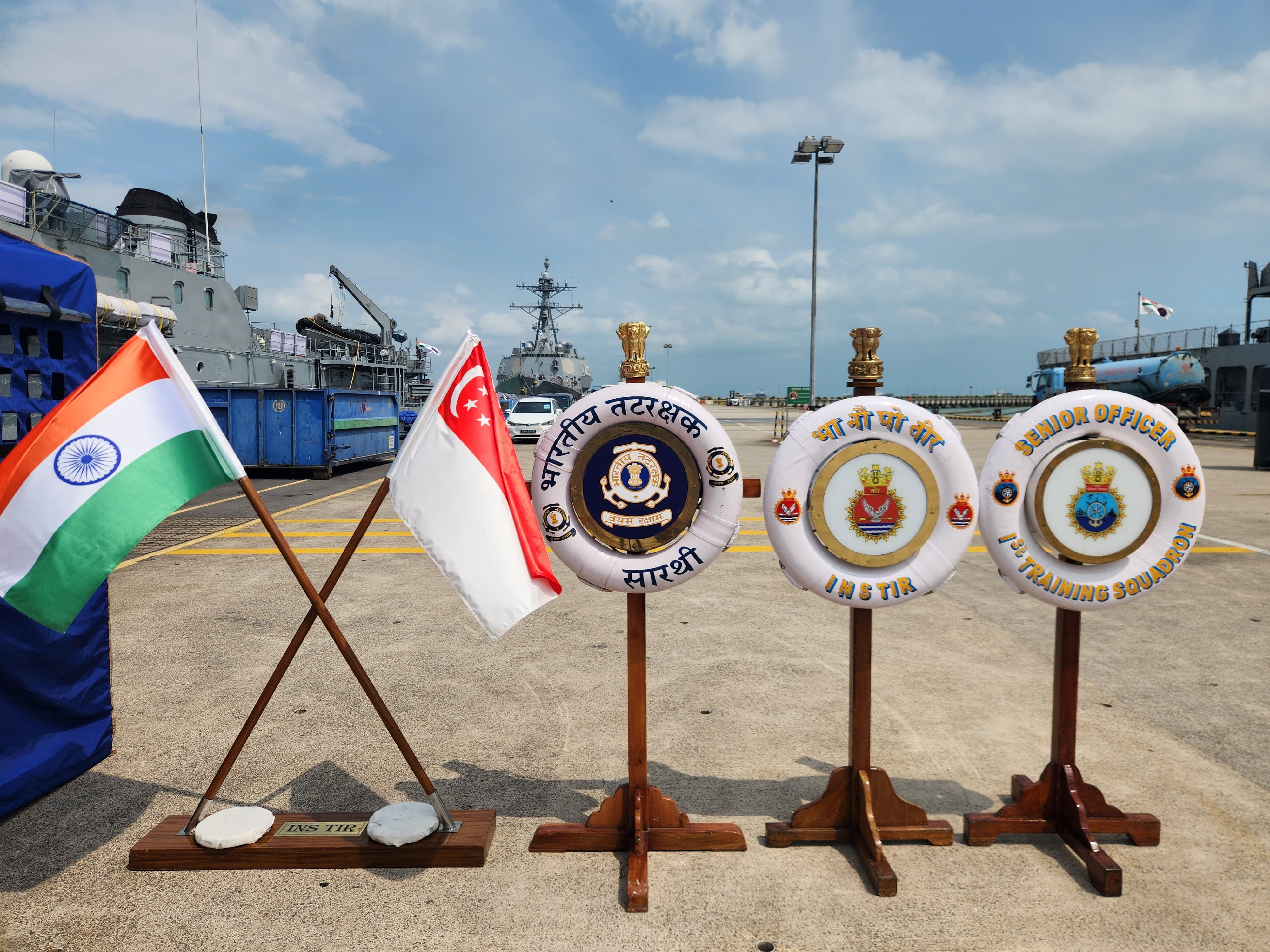 INDIAN NAVY'S FIRST TRAINING SQUADRON ARRIVES AT CHANGI NAVAL BASE, SINGAPORE