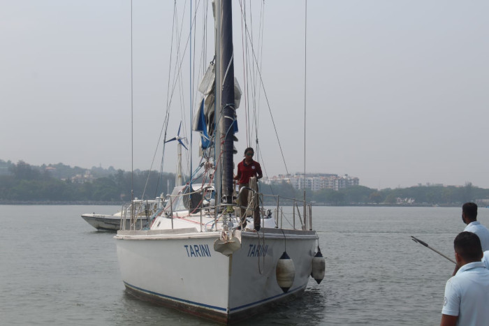 INSV Tarini Returns Triumphant After Historic Transoceanic Expedition by Indian Navy's Women Officers
