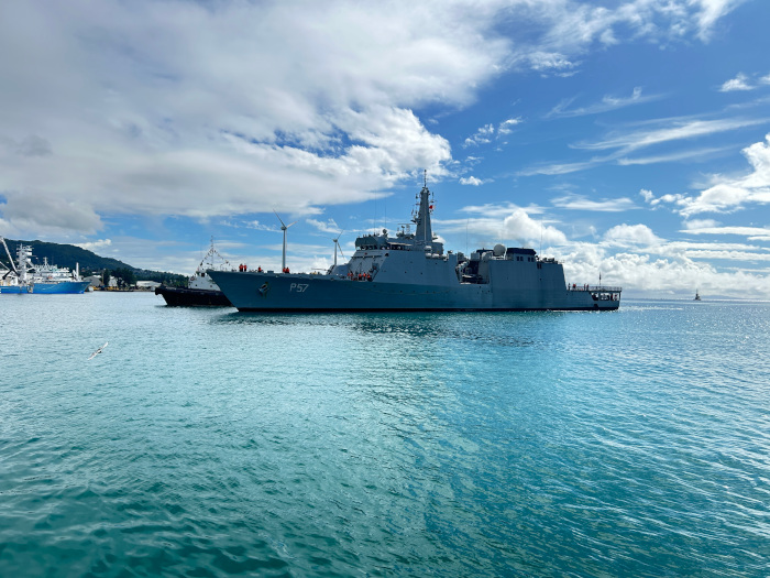 INS Sunayna in Port Victoria, Seychelles
