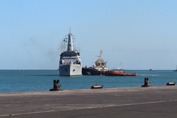 INS Sunayna at Port Louis, Mauritius