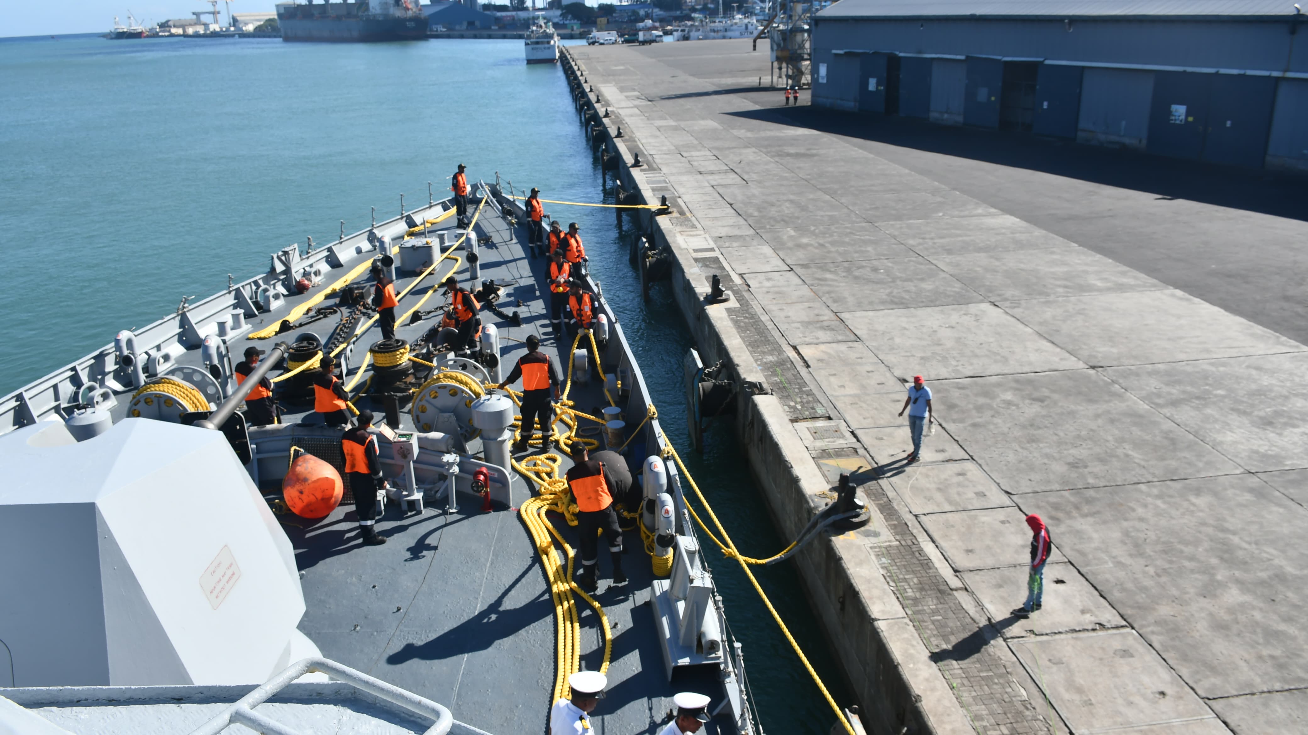 INS Sunayna at Port Louis, Mauritius
