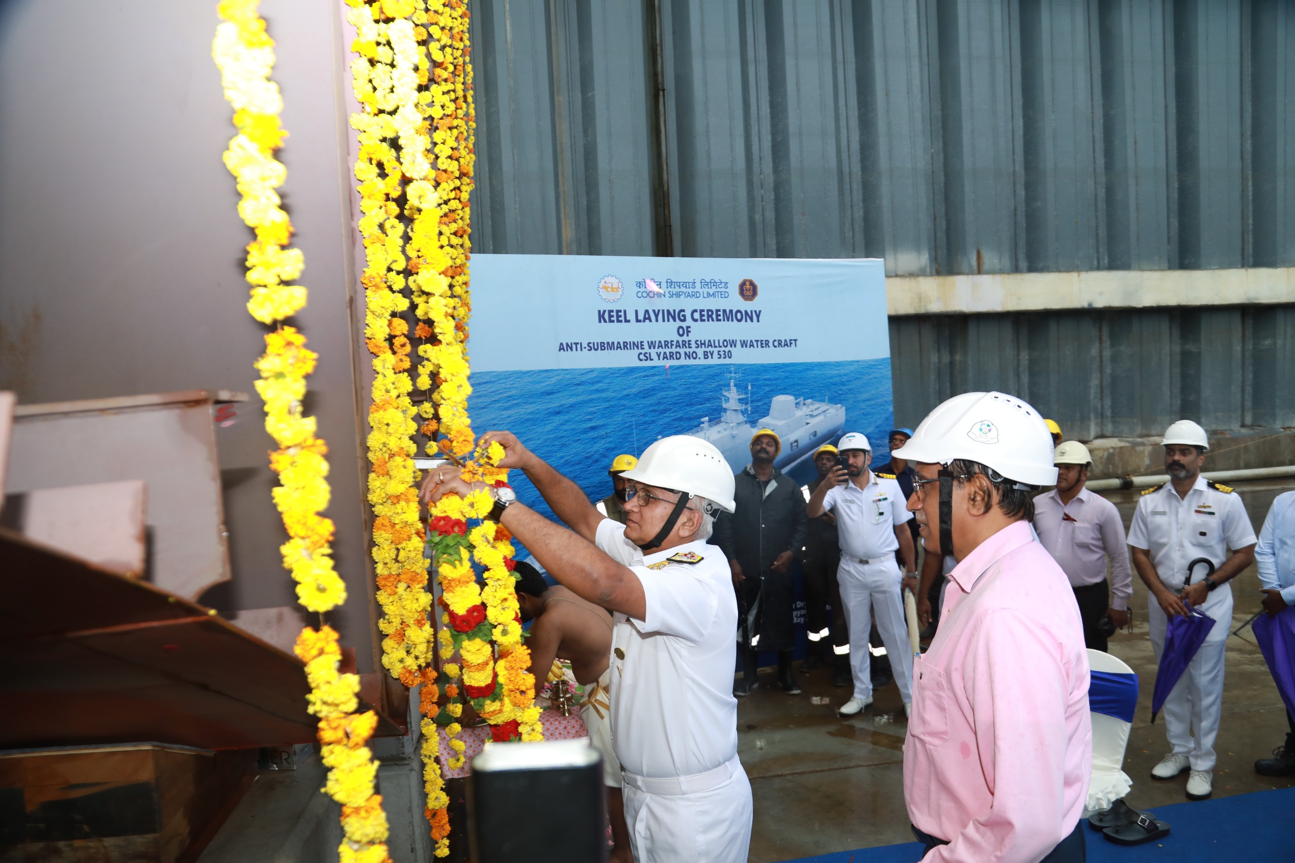KEEL LAYING OF LAST SHIP (BY 530) OF ASW SWC (CSL) PROJECT 