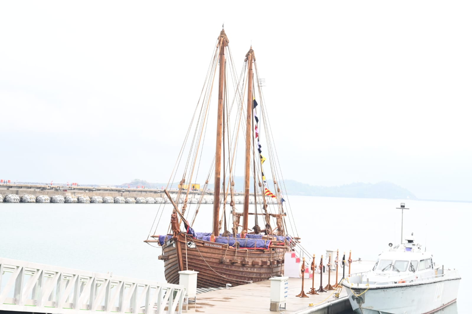 TRADITIONALLY BUILT ‘ANCIENT STITCHED SHIP’ INDUCTED INTO THE INDIAN NAVY AS INSV KAUNDINYA