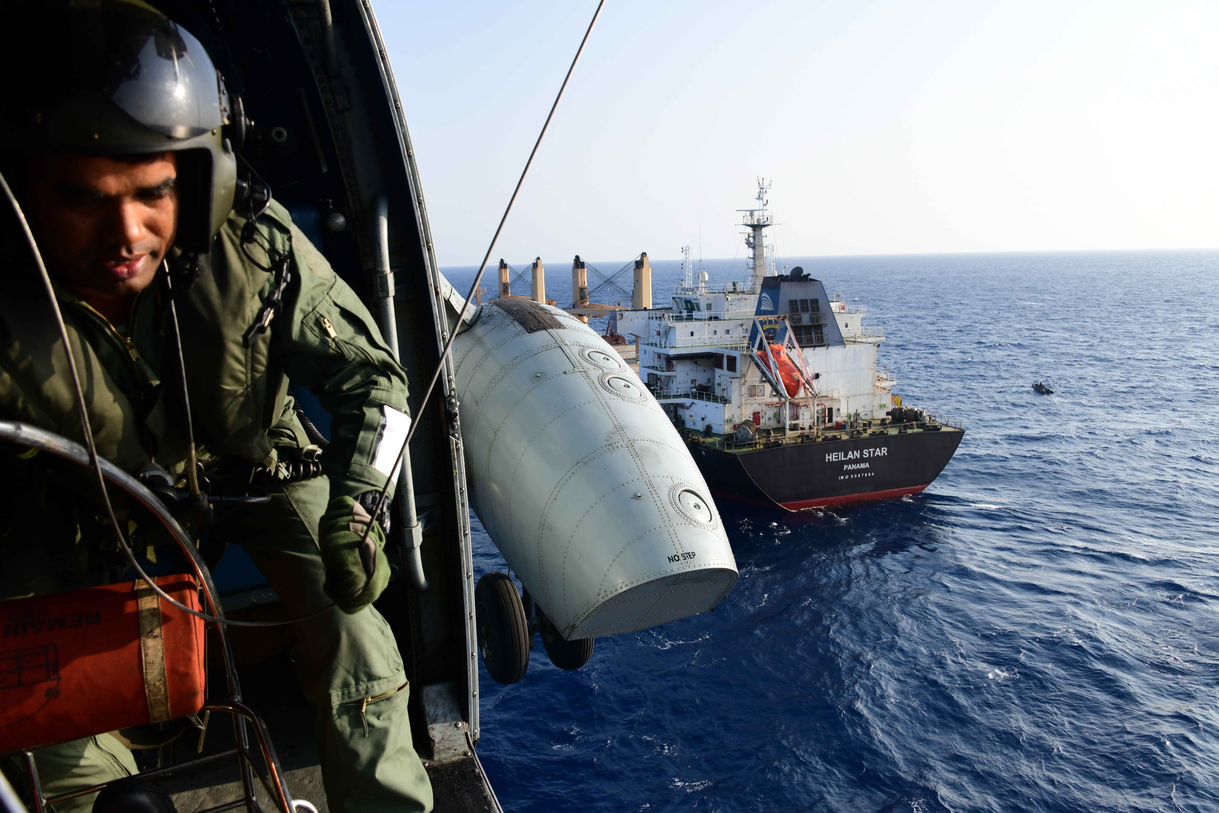 INDIAN NAVY AND COAST GUARD CARRY OUT DARING MEDEVAC OPERATION OUT AT SEA