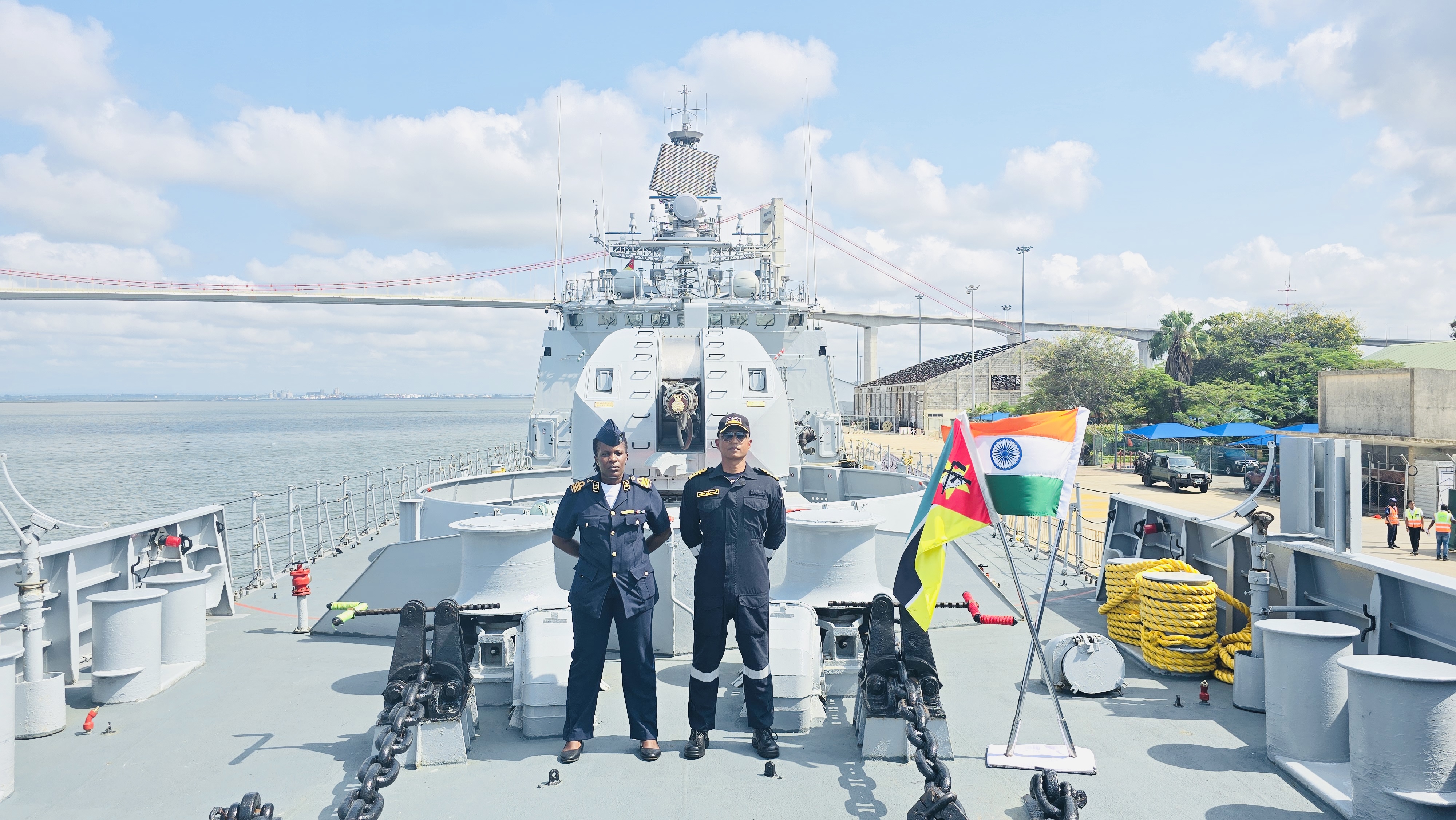  INDIAN NAVAL SHIP TRIKAND MAKES PORT CALL AT MAPUTO, MOZAMBIQUE