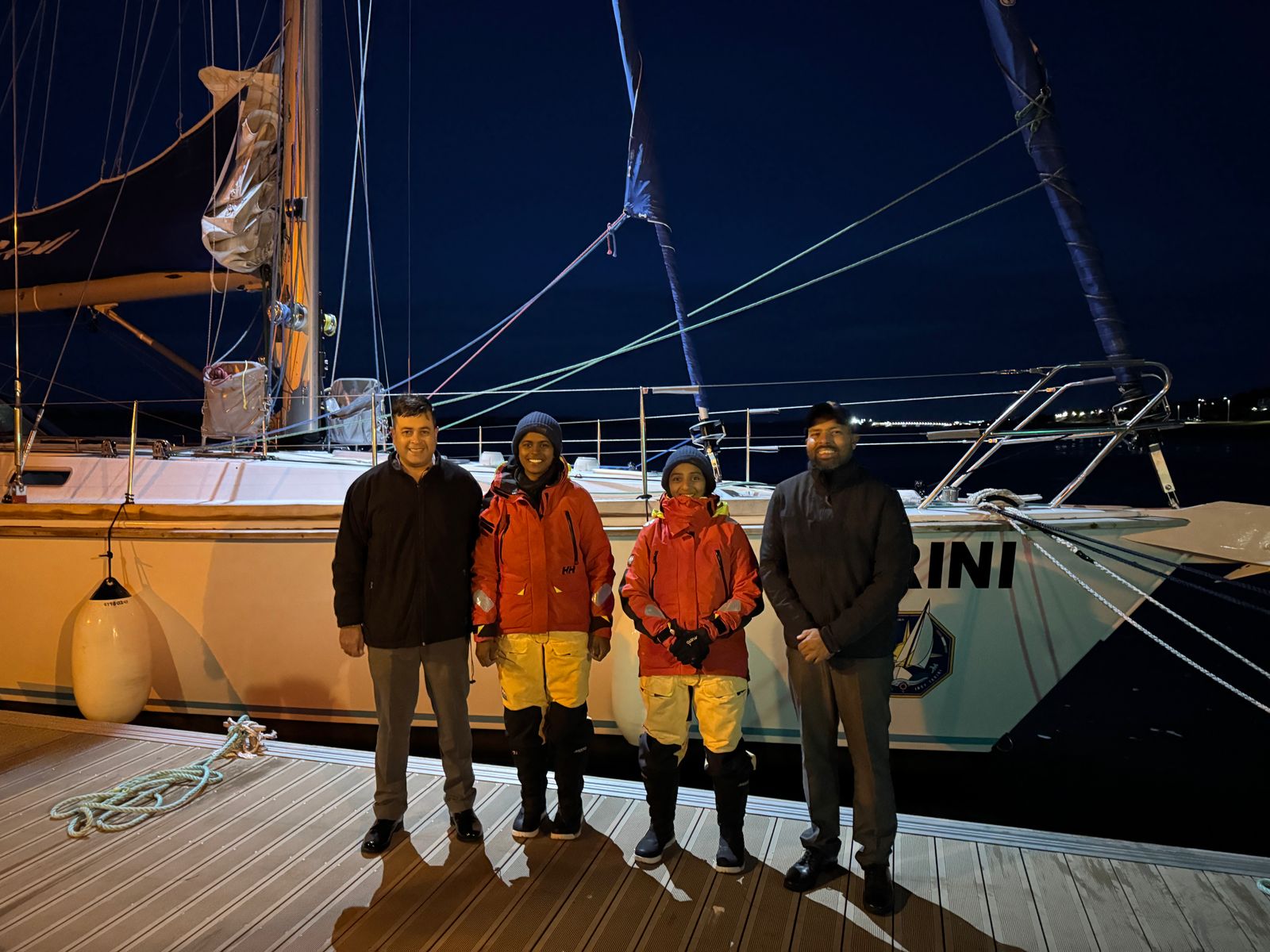 NAVIKA SAGAR PARIKRAMA II INSV TARINI REACHES PORT STANLEY - THE THIRD PORT OF CALL