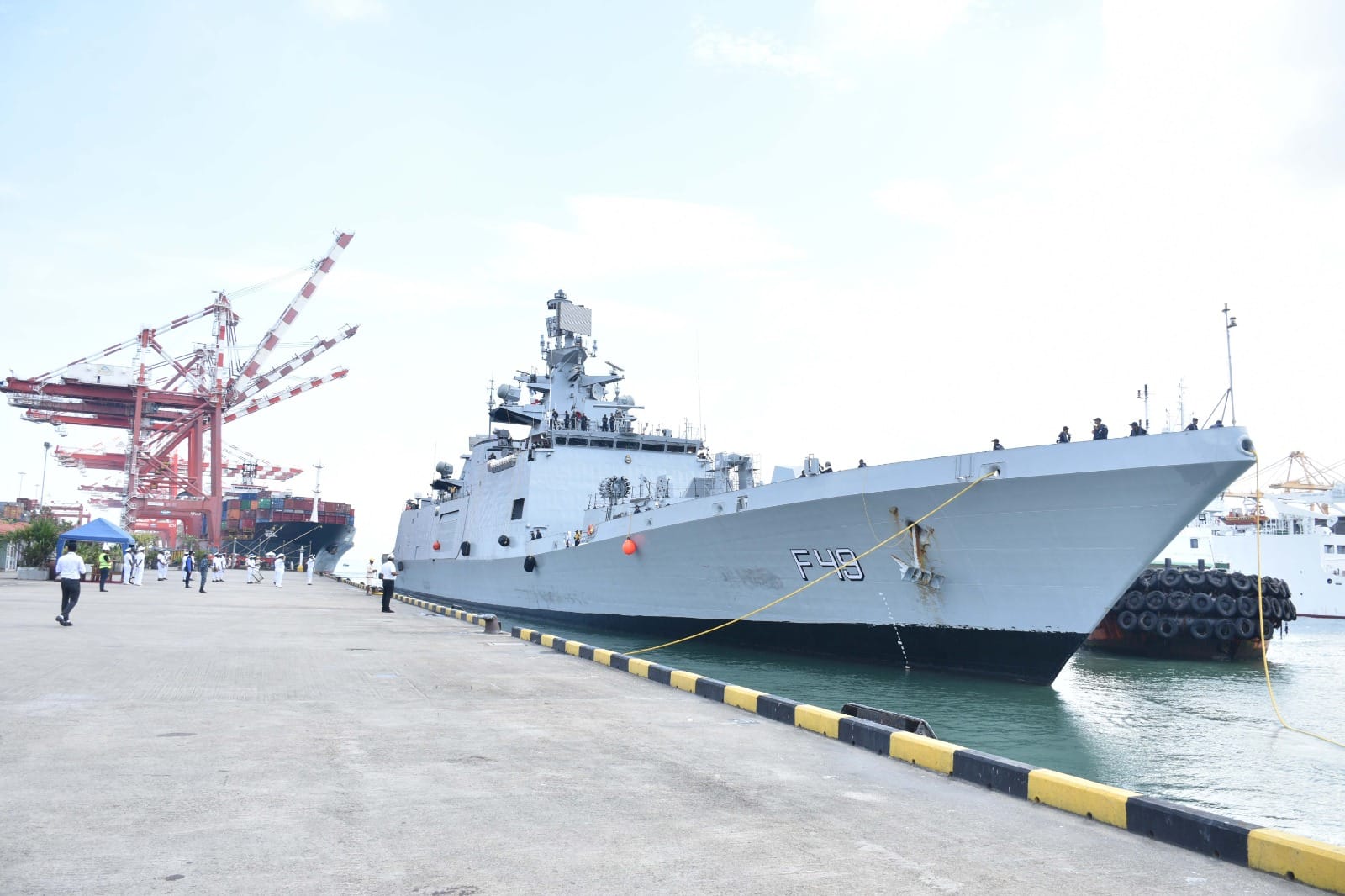 INDIAN NAVAL SHIP SAHYADRI AT COLOMBO, SRILANKA