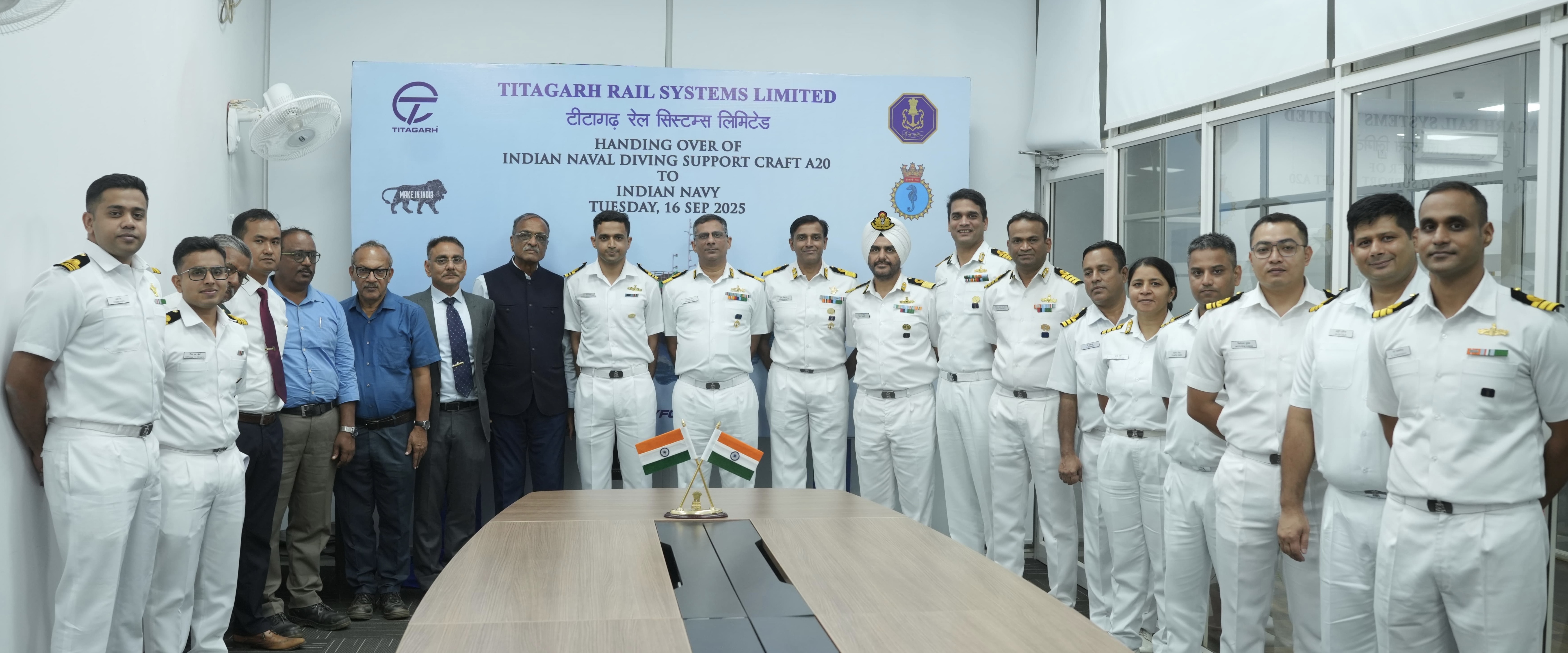   DELIVERY OF DSC A20 (YARD 325), FIRST SHIP OF 05 X DIVING SUPPORT CRAFT TO INDIAN NAVY
