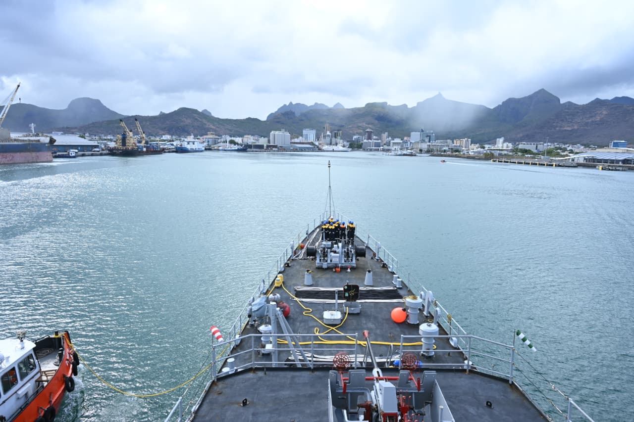 VISIT OF INDIAN NAVAL SHIP SAVITRI TO PORT LOUIS, MAURITIUS