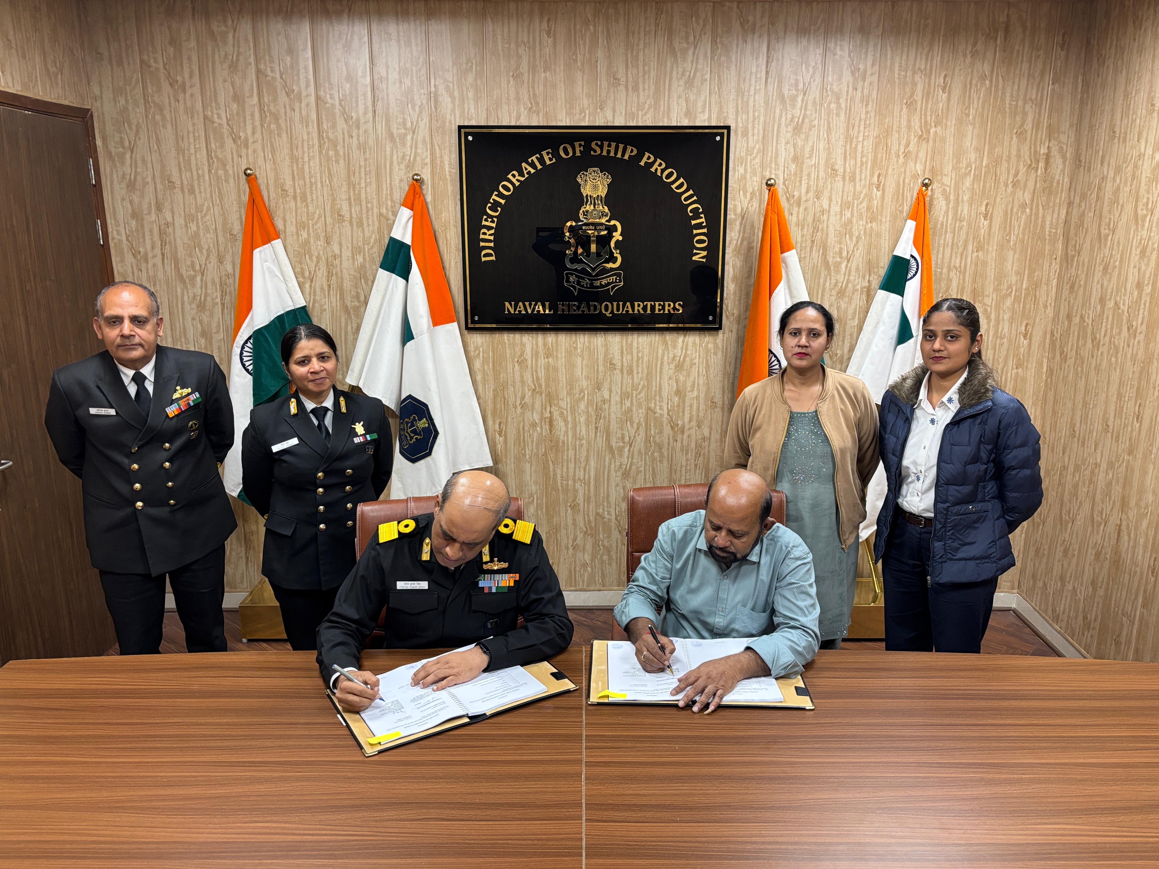 INDIAN NAVY SIGNS CONTRACT FOR THREE ‘BOTTOM OPENING NON-PROPELLED BARGES’ WITH M/s SURYADIPTA PROJECTS PRIVATE LIMITED, THANE