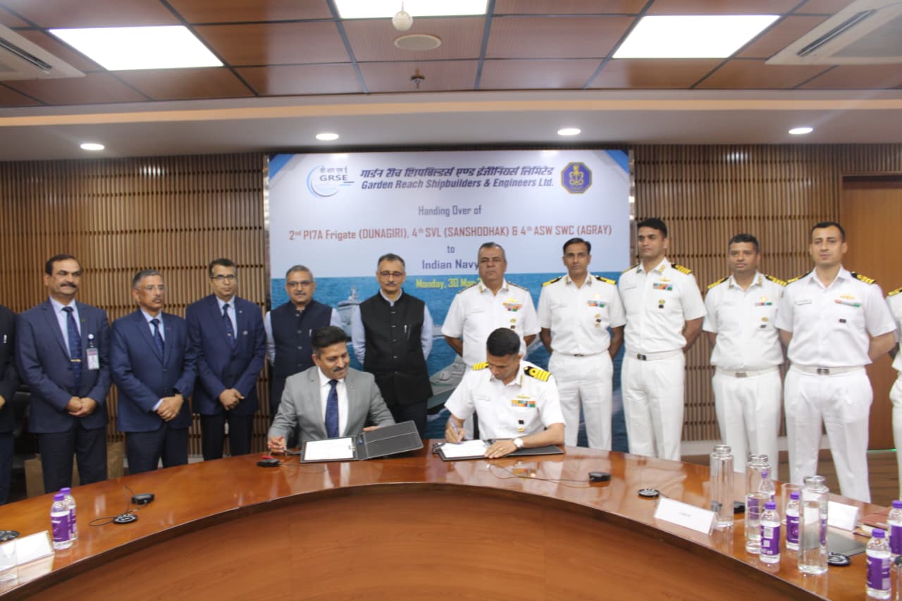 INDIGENOUS STEALTH FRIGATE ‘DUNAGIRI’ DELIVERED TO INDIAN NAVY – A MAJOR BOOST TO AATMANIRBHARTA IN WARSHIP BUILDING