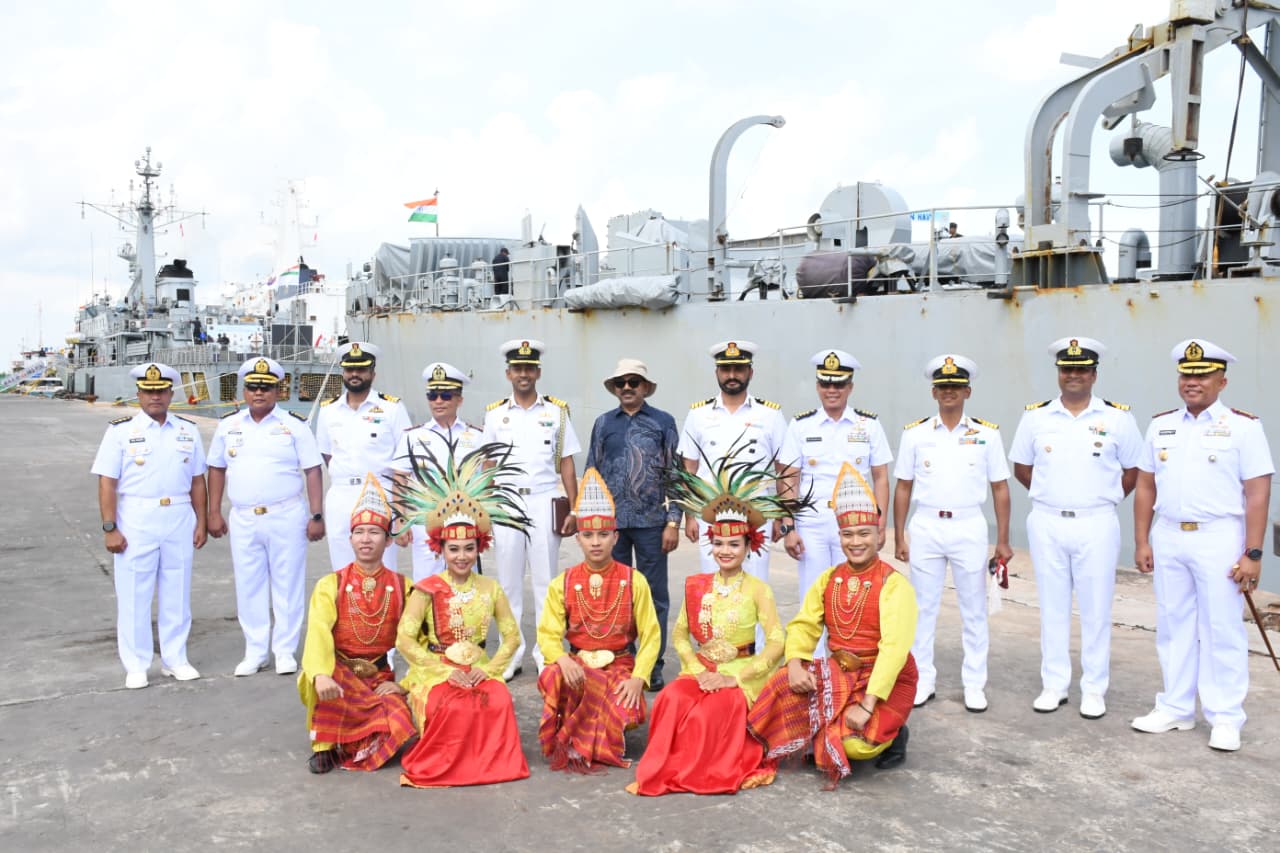 INDIAN NAVY’S FIRST TRAINING SQUADRON MAKES PORT CALL AT BELAWAN, INDONESIA
