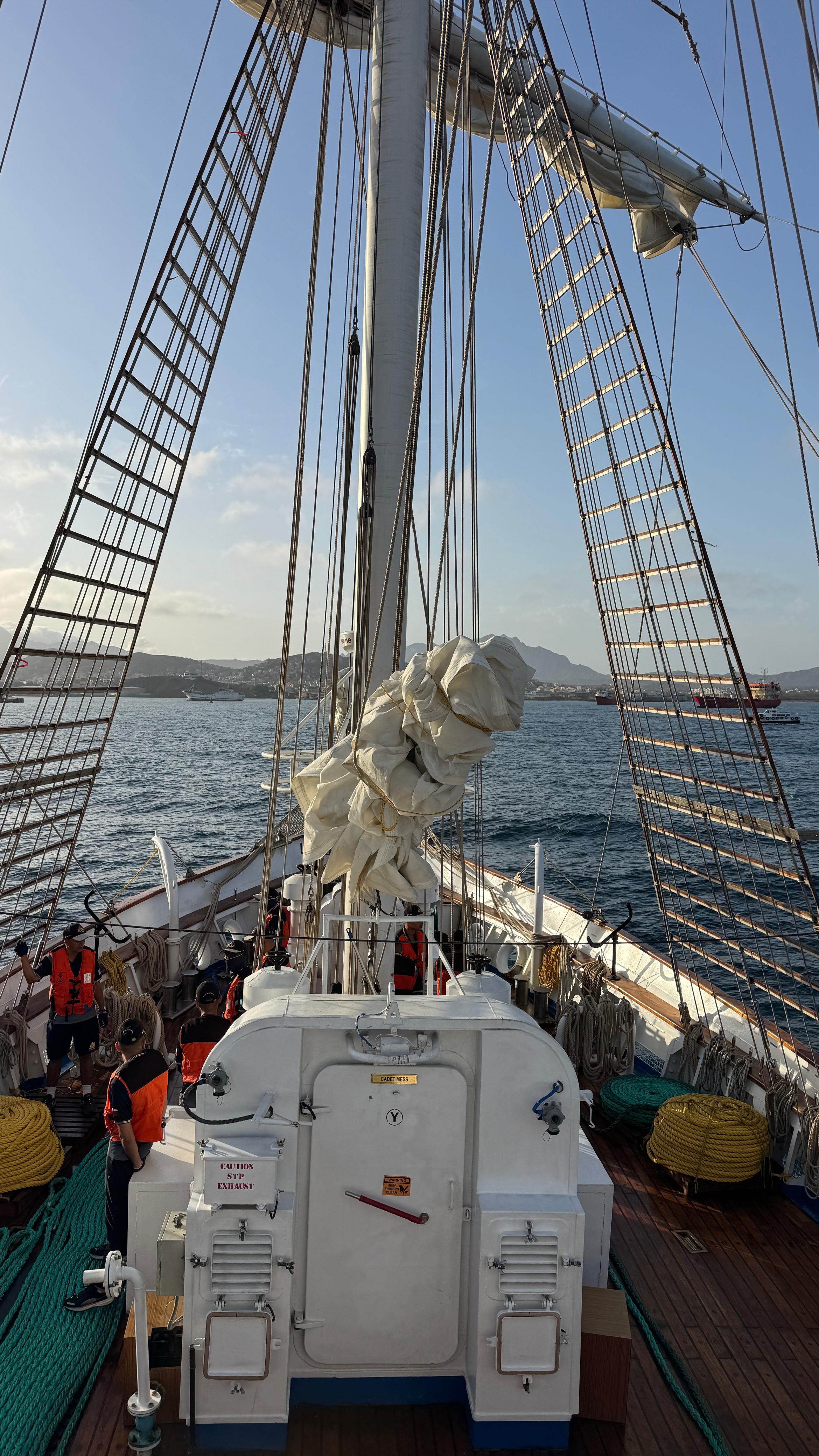 INS SUDARSHINI ARRIVES AT MINDELO, CAPE VERDE