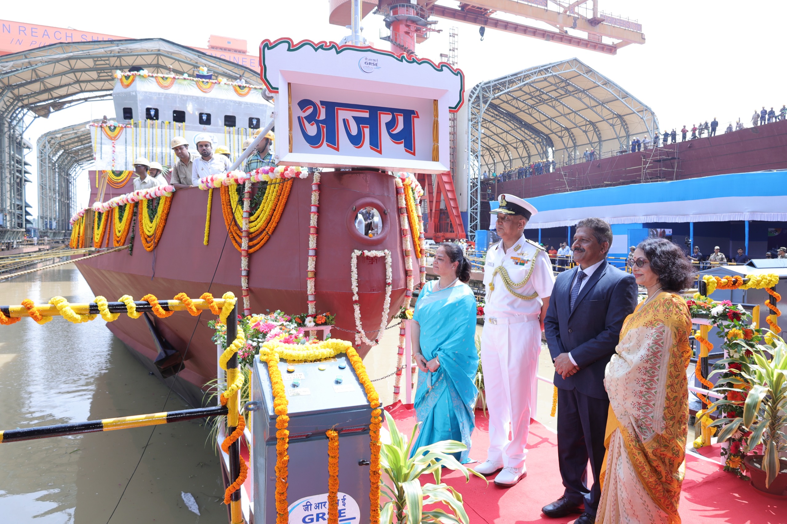 यार्ड 3034 (अजय) का शुभारंभ, पनडुब्बी रोधी शैलो वाटर क्राफ्ट (ए.एस.डब्ल्यू. एस.डब्ल्यू.सी.) परियोजना का अंतिम पोत