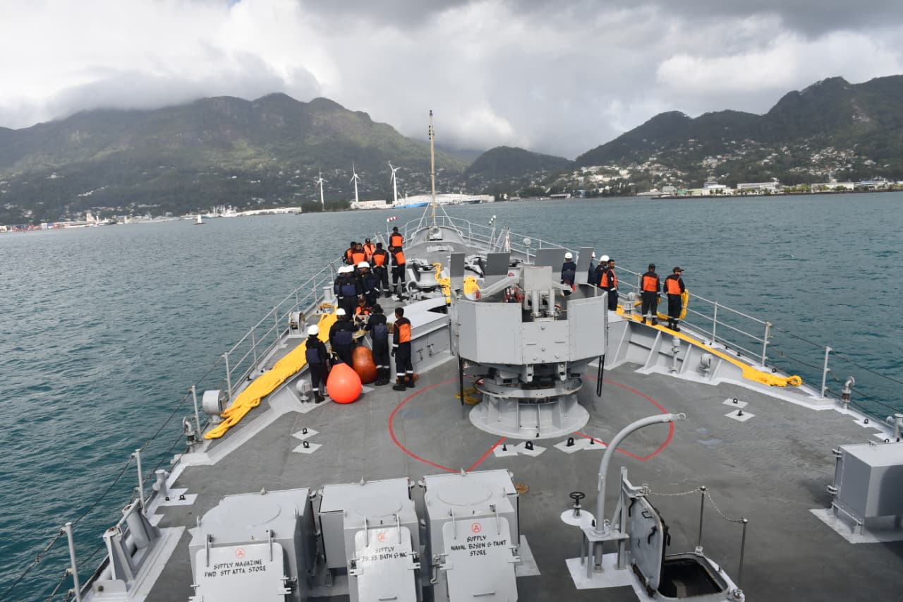 FIRST TRAINING SQUADRON ARRIVES AT PORT VICTORIA, SEYCHELLES