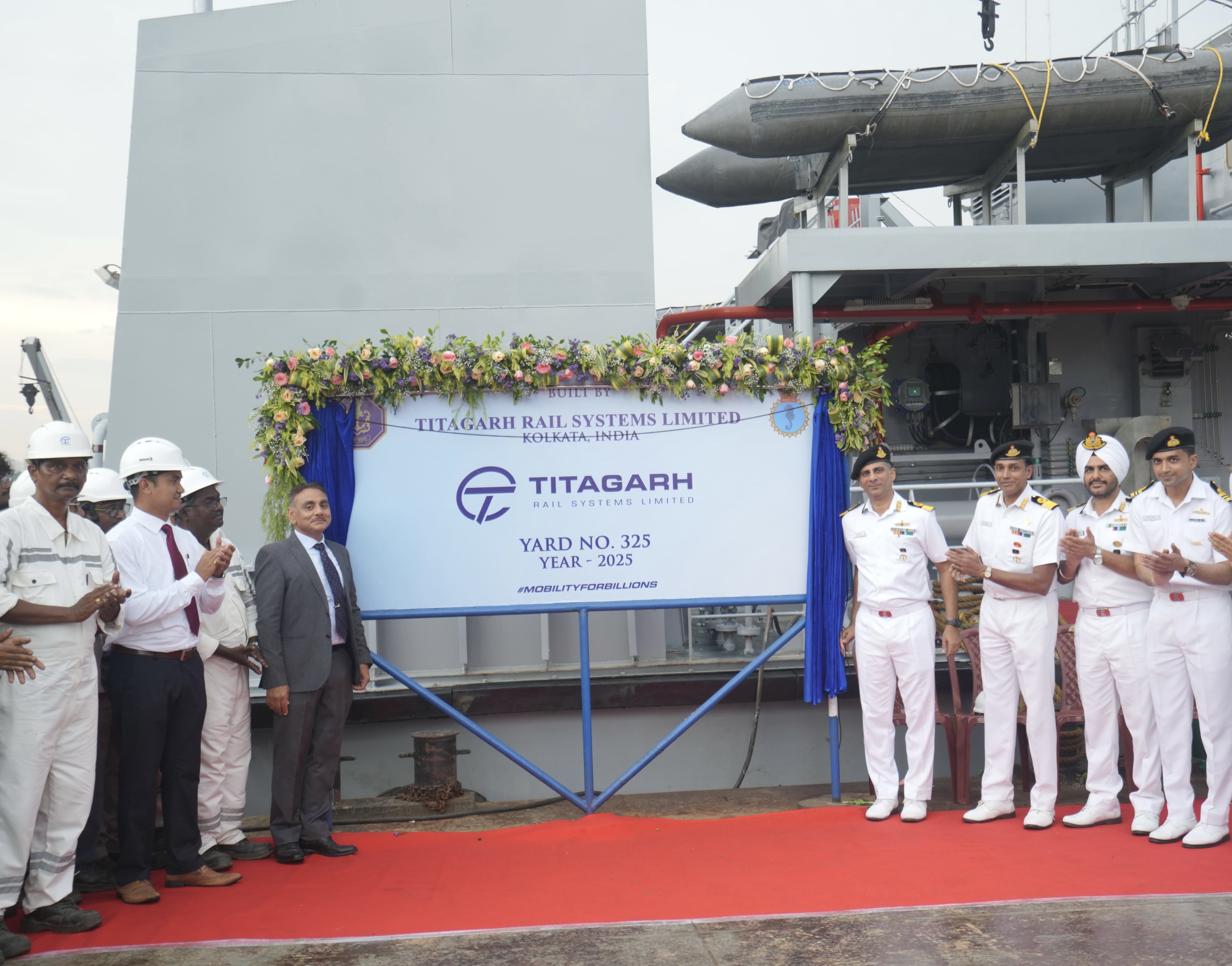   DELIVERY OF DSC A20 (YARD 325), FIRST SHIP OF 05 X DIVING SUPPORT CRAFT TO INDIAN NAVY