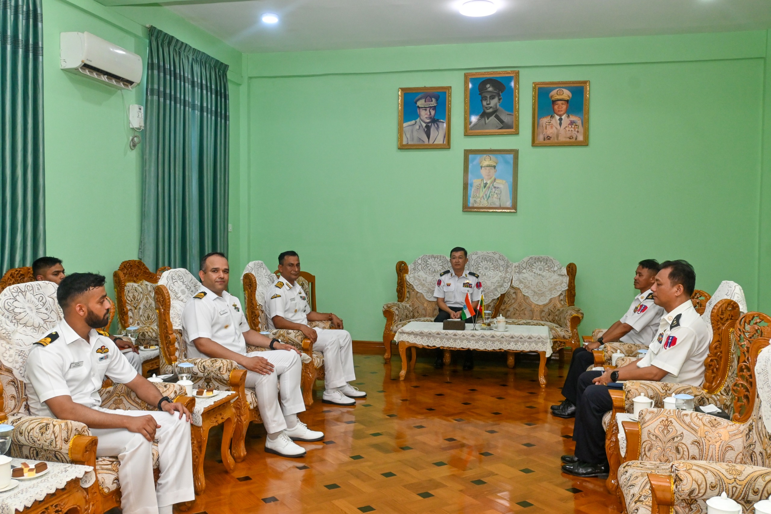 The Indian Ocean Ship (IOS) Sagar, INS Sunayna, entered Yangon Harbour on 04 May 2026 as part of India’s ongoing maritime engagement in the region.  The visit coincides with the visit of Adm Dinesh K Tripathi, Chief of the Naval Staff (CNS), highlighting the focus on strengthening bilateral maritime engagement between India and Myanmar.   The port call commenced with a ceremonial welcome by the Myanmar Navy. During the visit, the Myanmar Navy will host the crew of IOS Sagar for an official interaction aimed