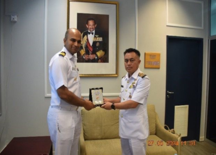 भारतीय नौसेना पोत किलटन ब्रुनेई से रवाना