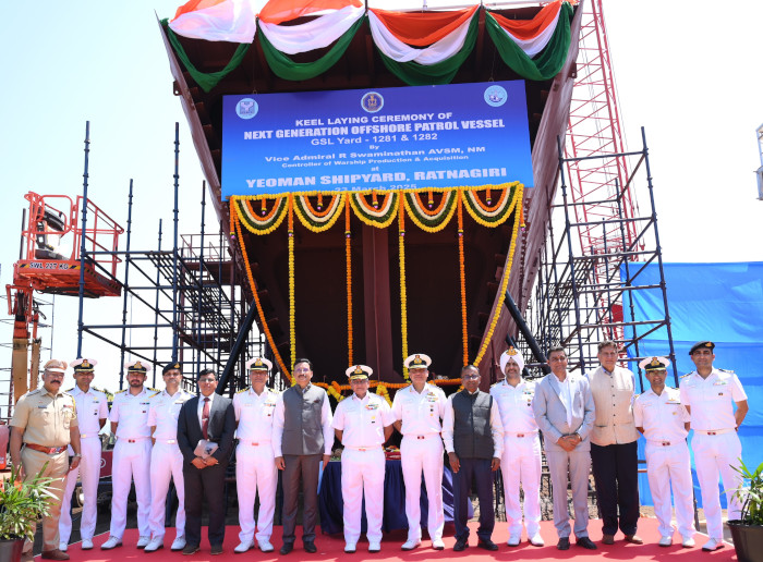 KEEL LAYING OF SECOND AND THIRD NEXT GENERATION OFFSHORE PATROL VESSELS (YARD 1281 AND 1282)