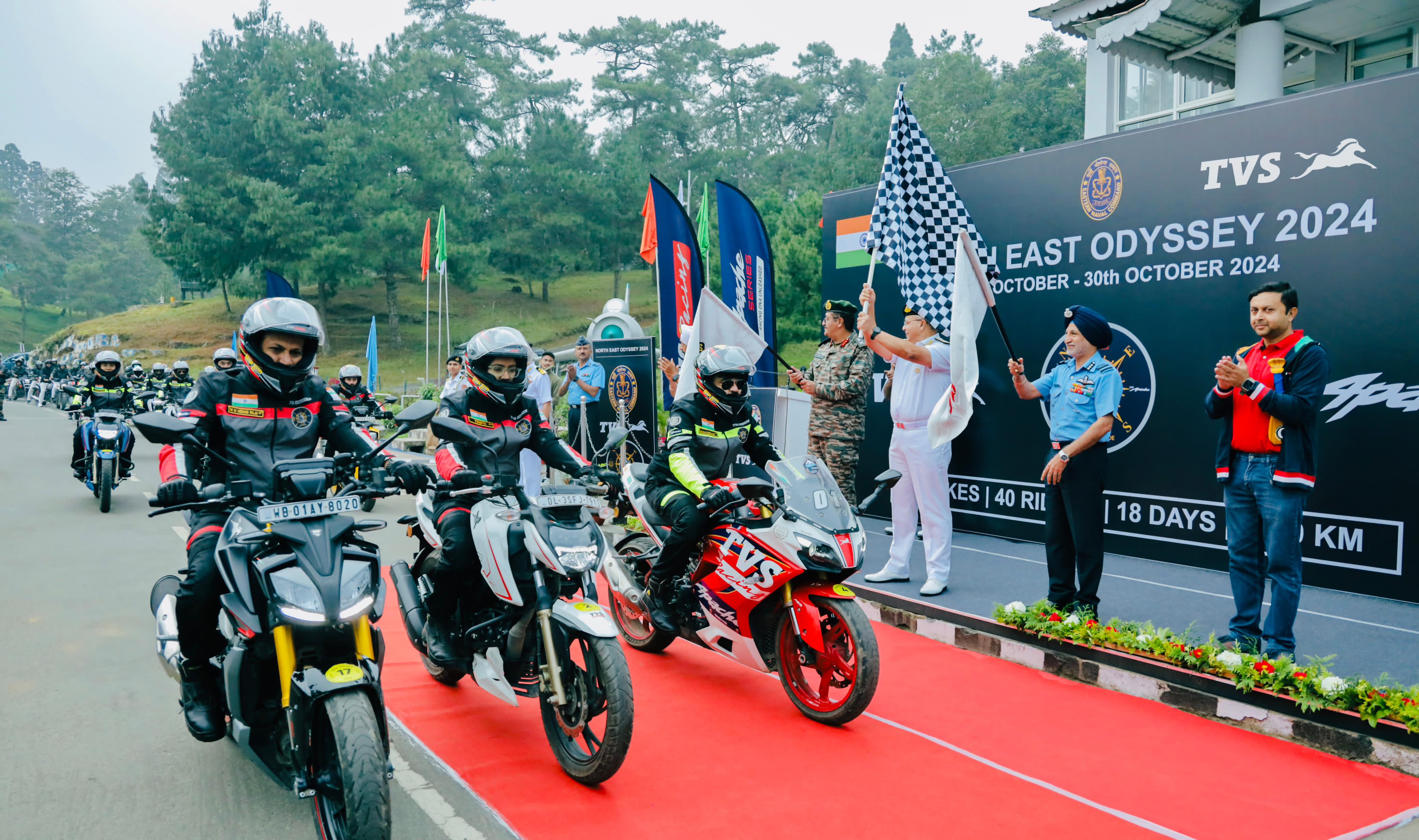 INDIAN NAVYS MOTORCYCLE EXPEDITION FLAGGED OFF