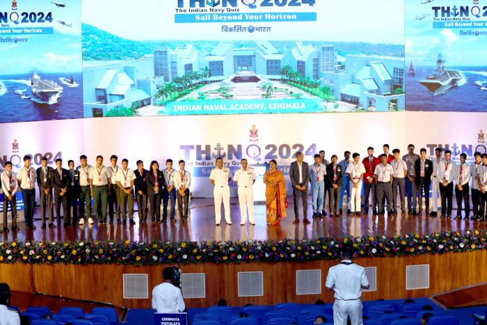 भारतीय नौसेना क्विज़ - टी.एच.आई.एन.क्यू. 2024 सेमी-फ़ाइनल भारतीय नौसेना अकादमी में संपन्न