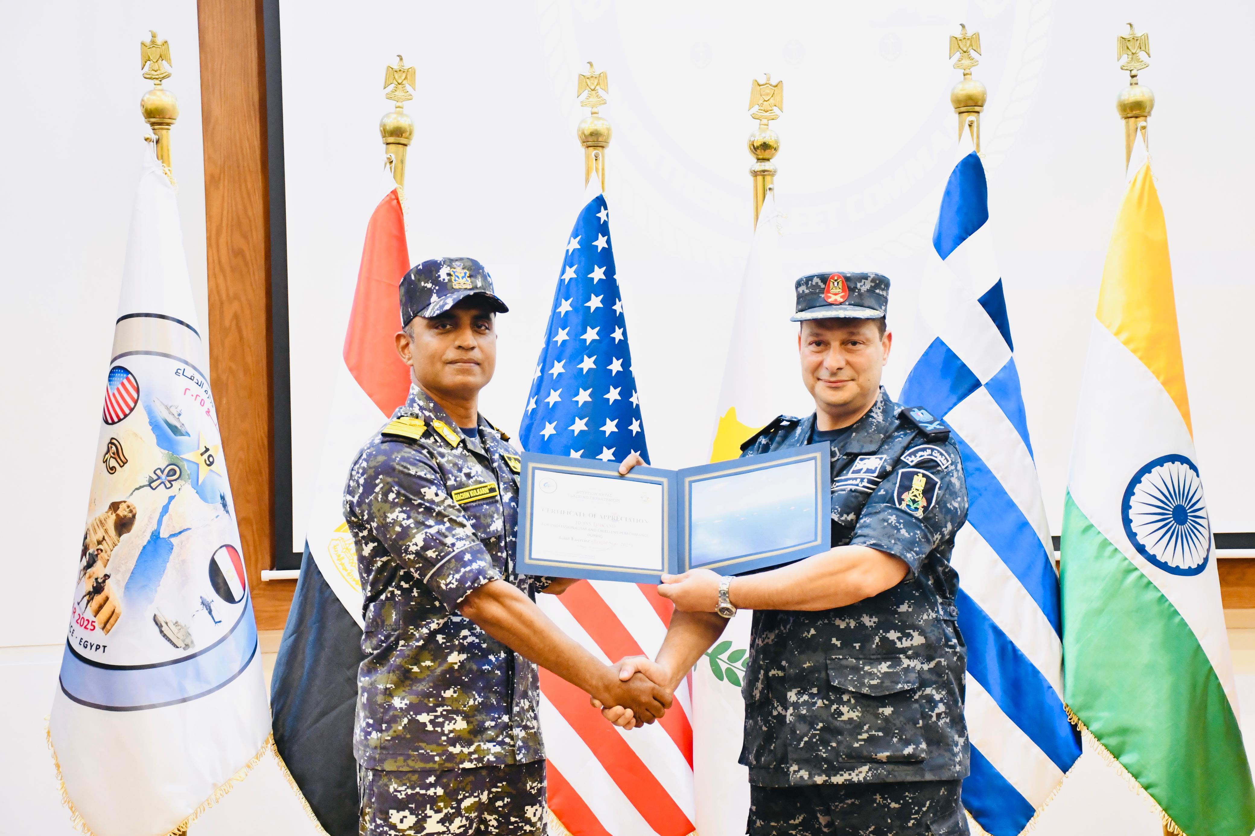 INDIAN NAVAL SHIP TRIKAND DEPARTS ALEXANDRIA, EGYPT