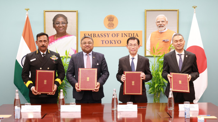 भारतीय नौसेना के लिए यूनिकॉर्न मस्त के सह-विकास हेतु भारत और जापान सरकार के बीच कार्यान्वयन ज्ञापन पर हस्ताक्षर
