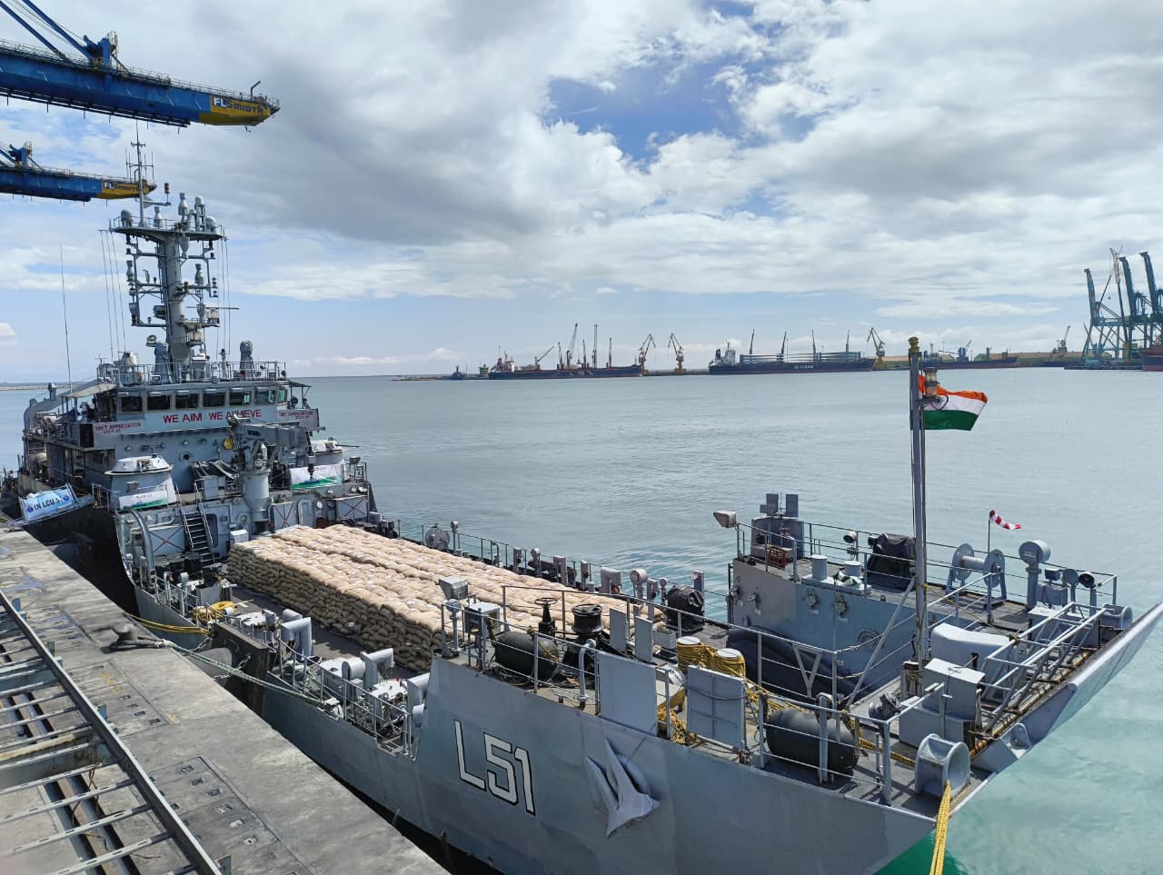 OPERATION SAGAR BANDHU - INDIAN NAVY DEPLOYS FOUR MORE WARSHIPS TO DELIVER 1000 TONS OF HADR MATERIAL TO SRI LANKA