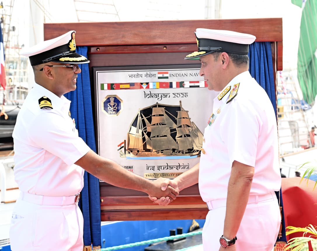 INDIAN NAVY'S SAIL TRAINING SHIP SUDARSHINI SETS SAIL FOR LOKAYAN 26