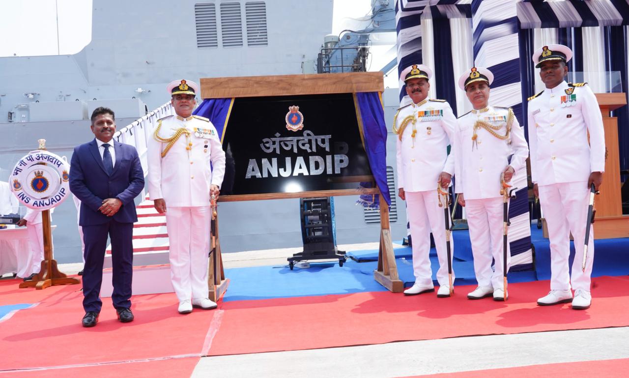 COMMISSIONING OF INS ANJADIP AT CHENNAI