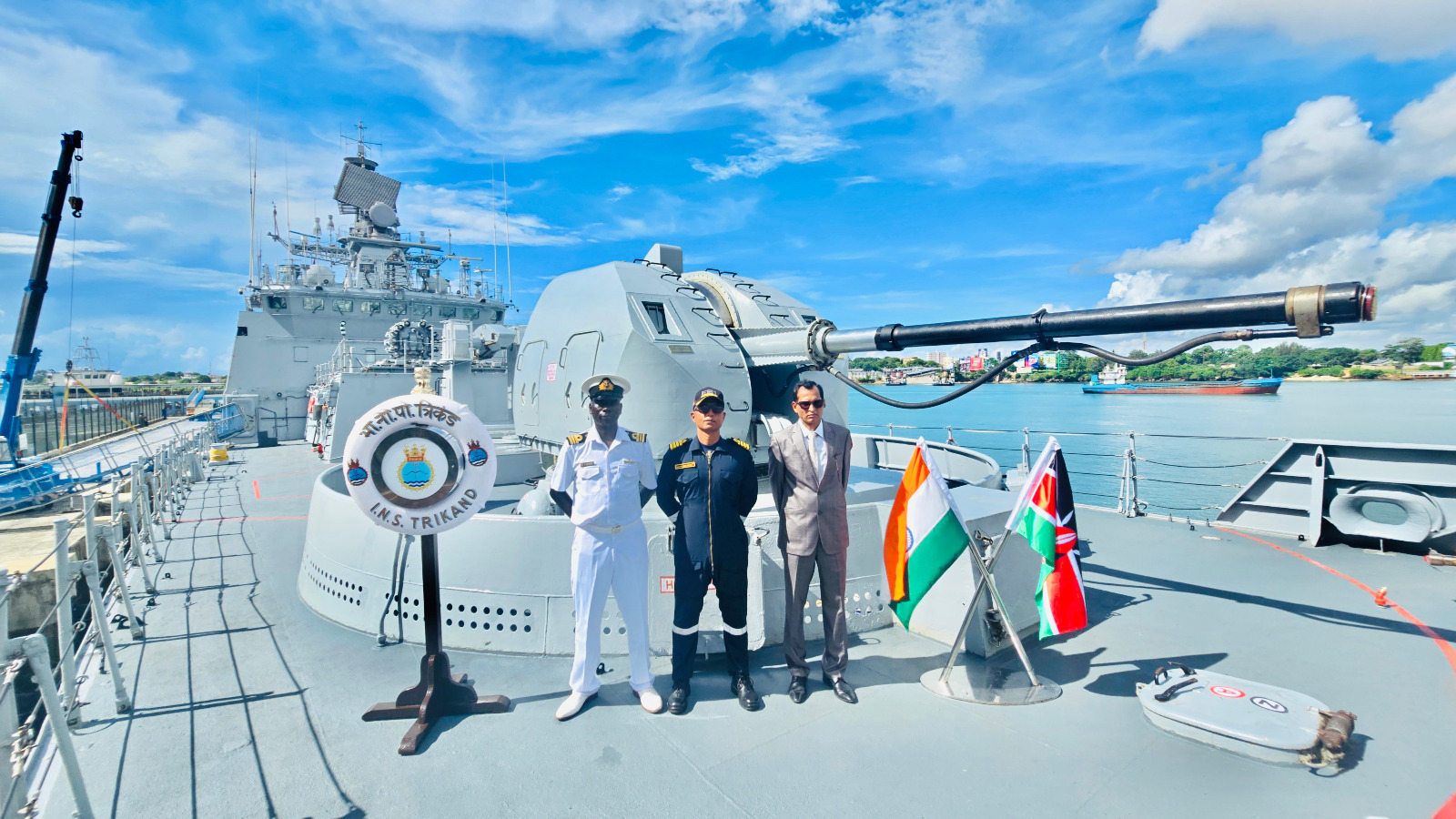 INDIAN NAVAL SHIP TRIKAND ARRIVES AT MOMBASA, KENYA