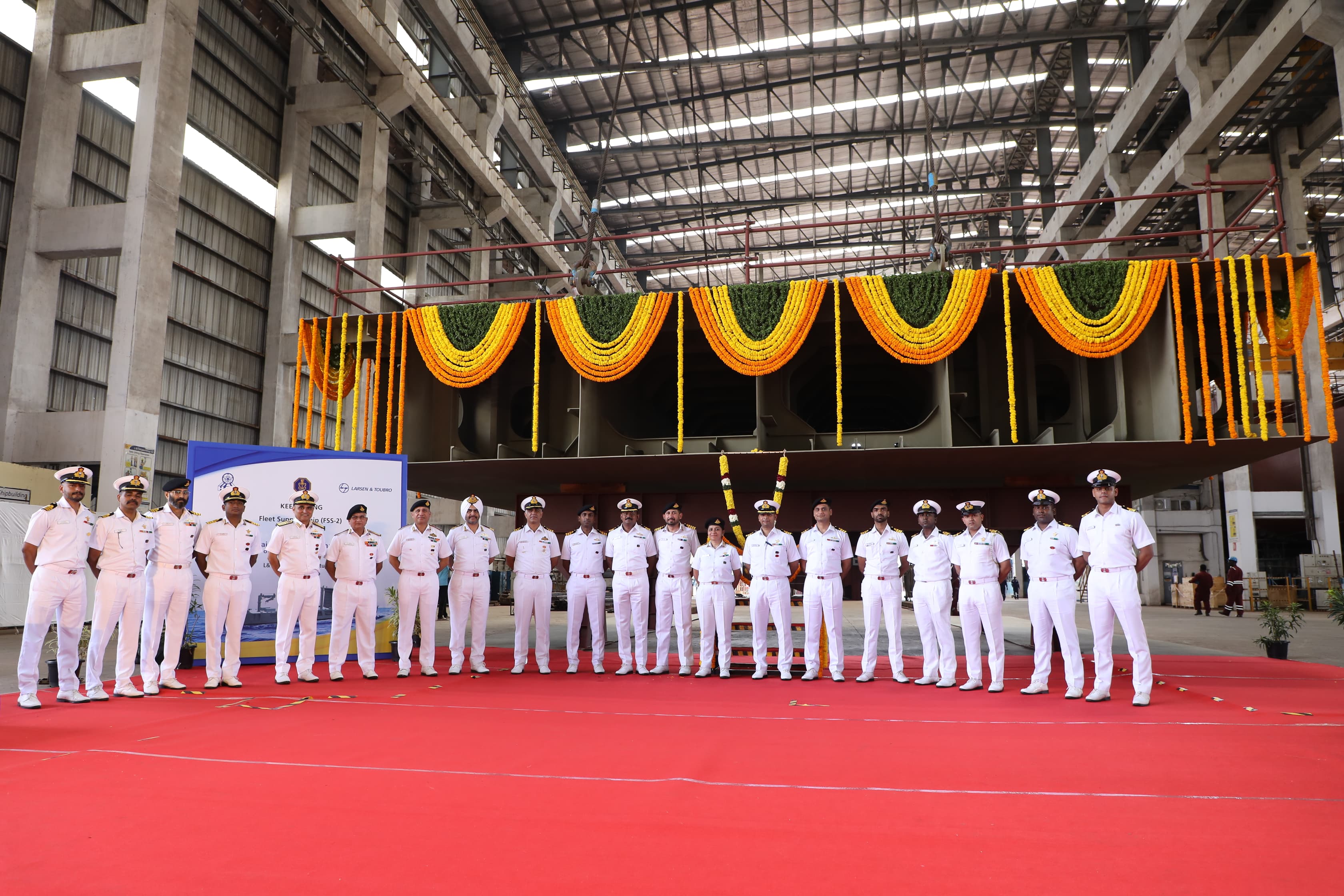 KEEL LAYING OF SECOND FLEET SUPPORT SHIP FOR INDIAN NAVY