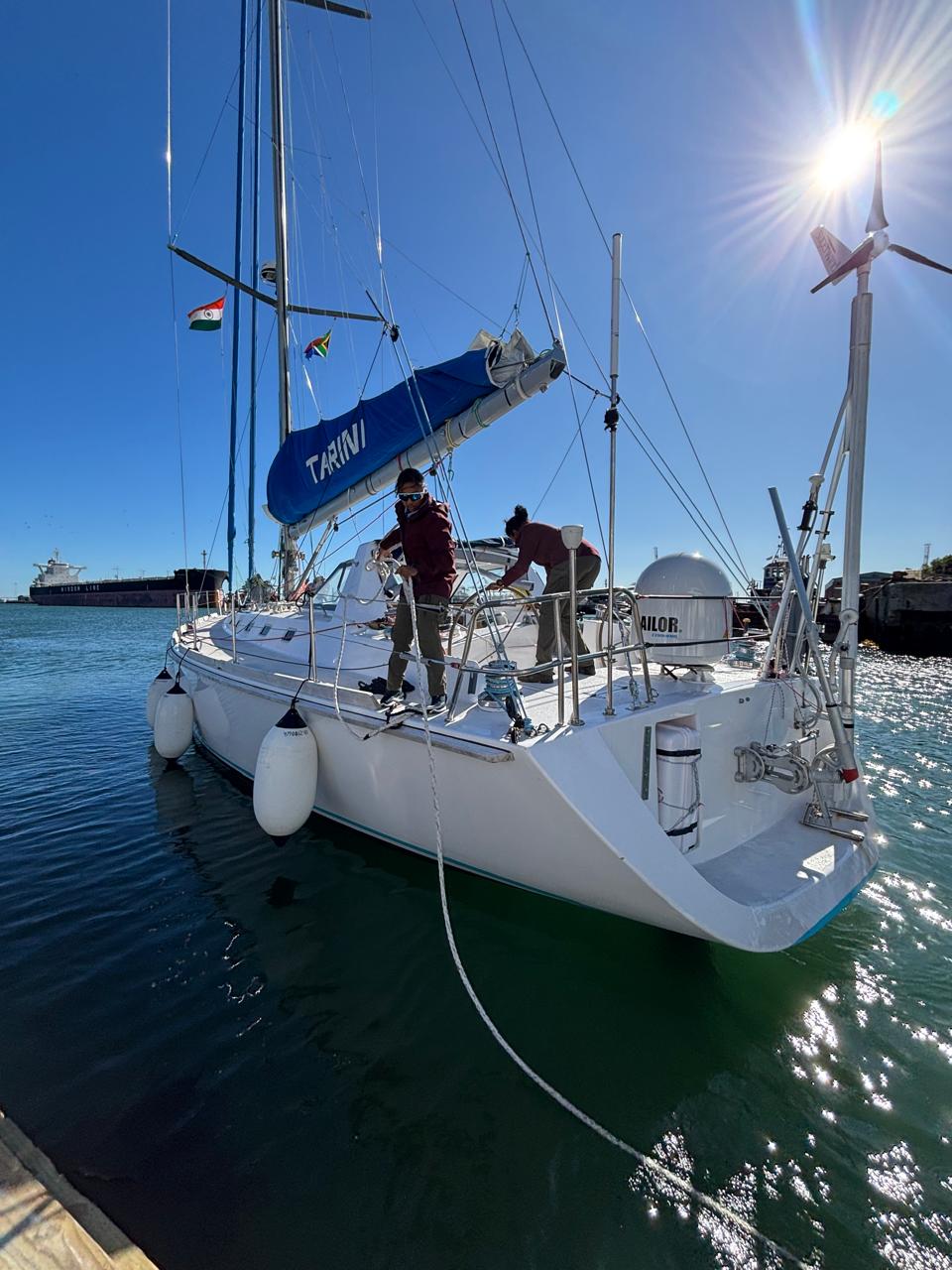 INSV TARINI FLAGGED OFF FROM CAPE TOWN FOR THE FINAL LEG OF THE NAVIKA SAGAR PARIKRAMA II EXPEDITION
