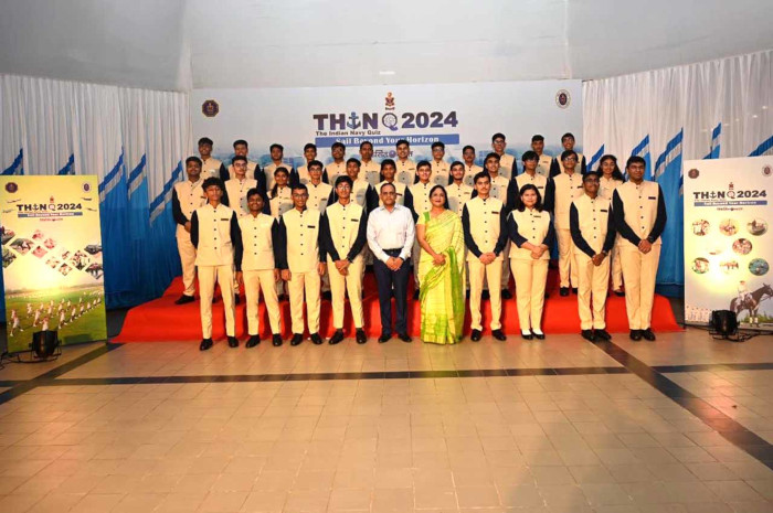 भारतीय नौसेना क्विज़ - टी.एच.आई.एन.क्यू. 2024 सेमी-फ़ाइनल भारतीय नौसेना अकादमी में संपन्न