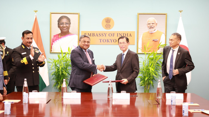 भारतीय नौसेना के लिए यूनिकॉर्न मस्त के सह-विकास हेतु भारत और जापान सरकार के बीच कार्यान्वयन ज्ञापन पर हस्ताक्षर