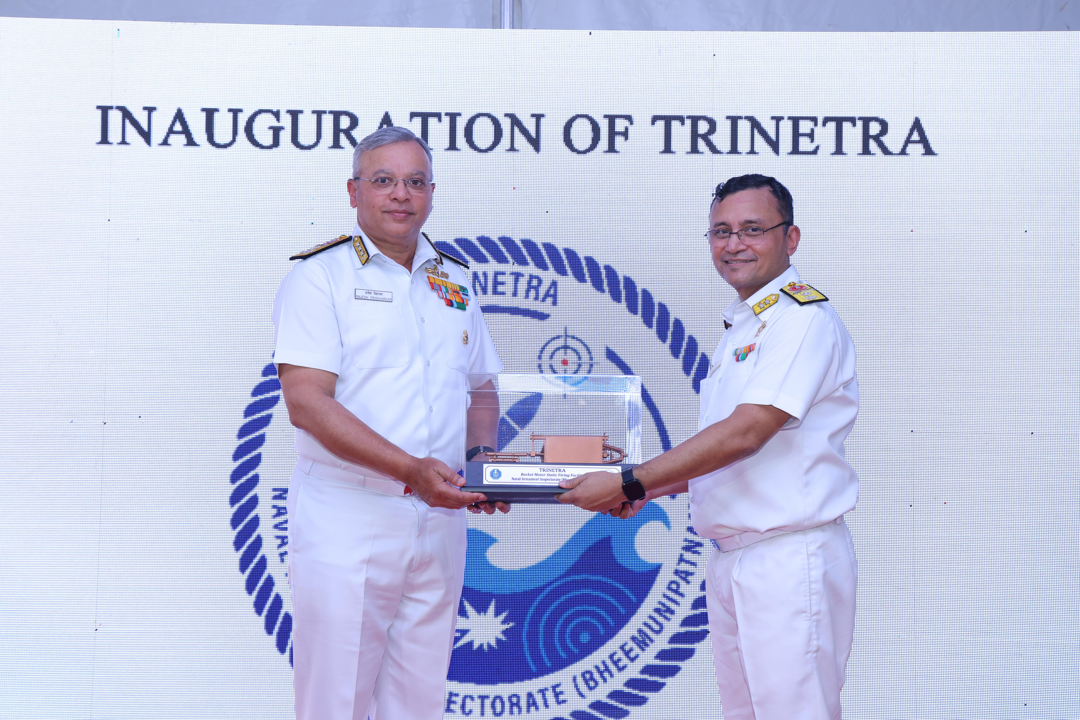 INDIAN NAVY COMMISSIONS STATIC FIRING FACILITY ‘TRINETRA’ AT NAVAL STATION BHEEMUNIPATNAM