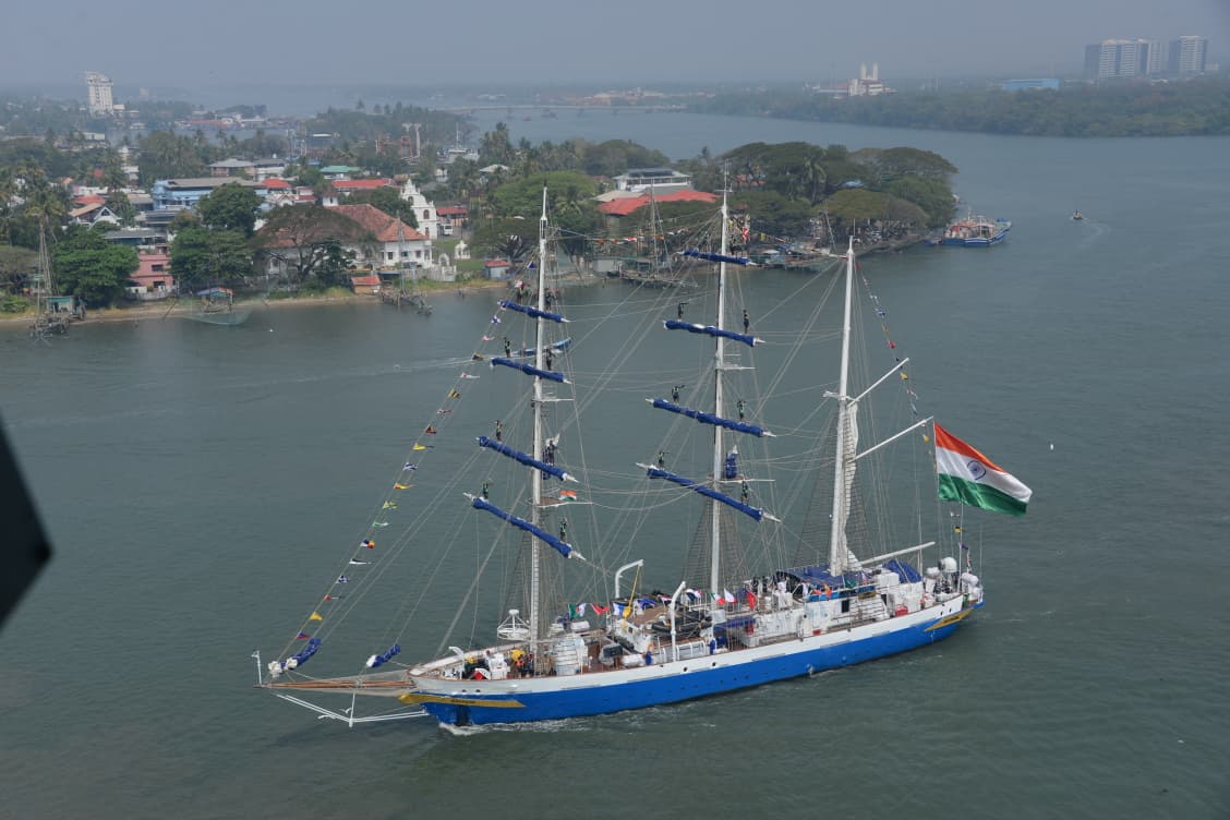 INDIAN NAVY'S SAIL TRAINING SHIP SUDARSHINI SETS SAIL FOR LOKAYAN 26