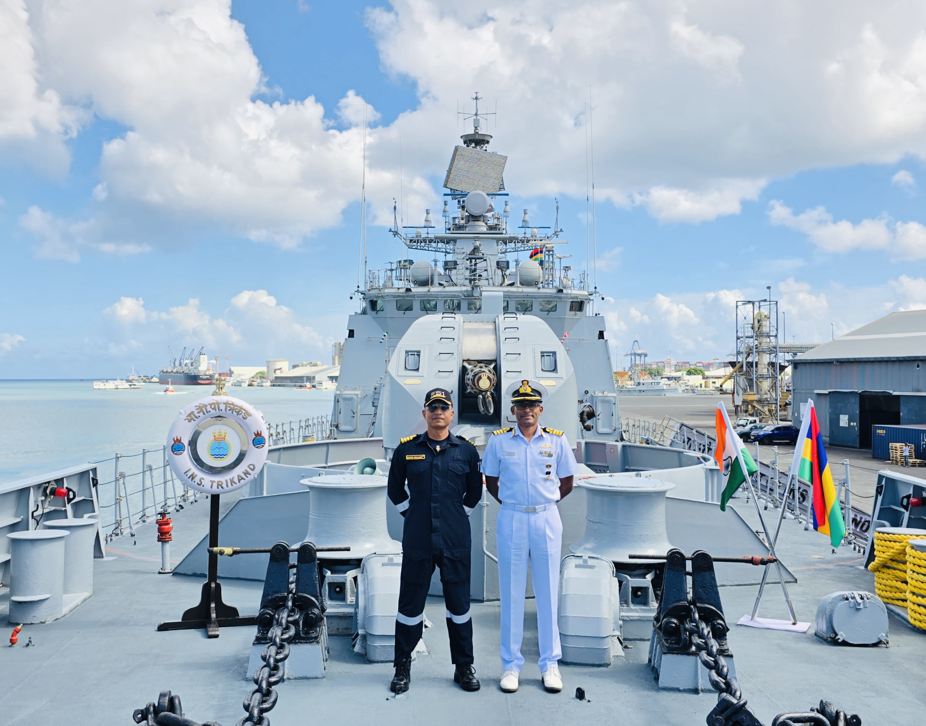 INDIAN NAVAL SHIP TRIKAND AT PORT LOUIS, MAURITIUS